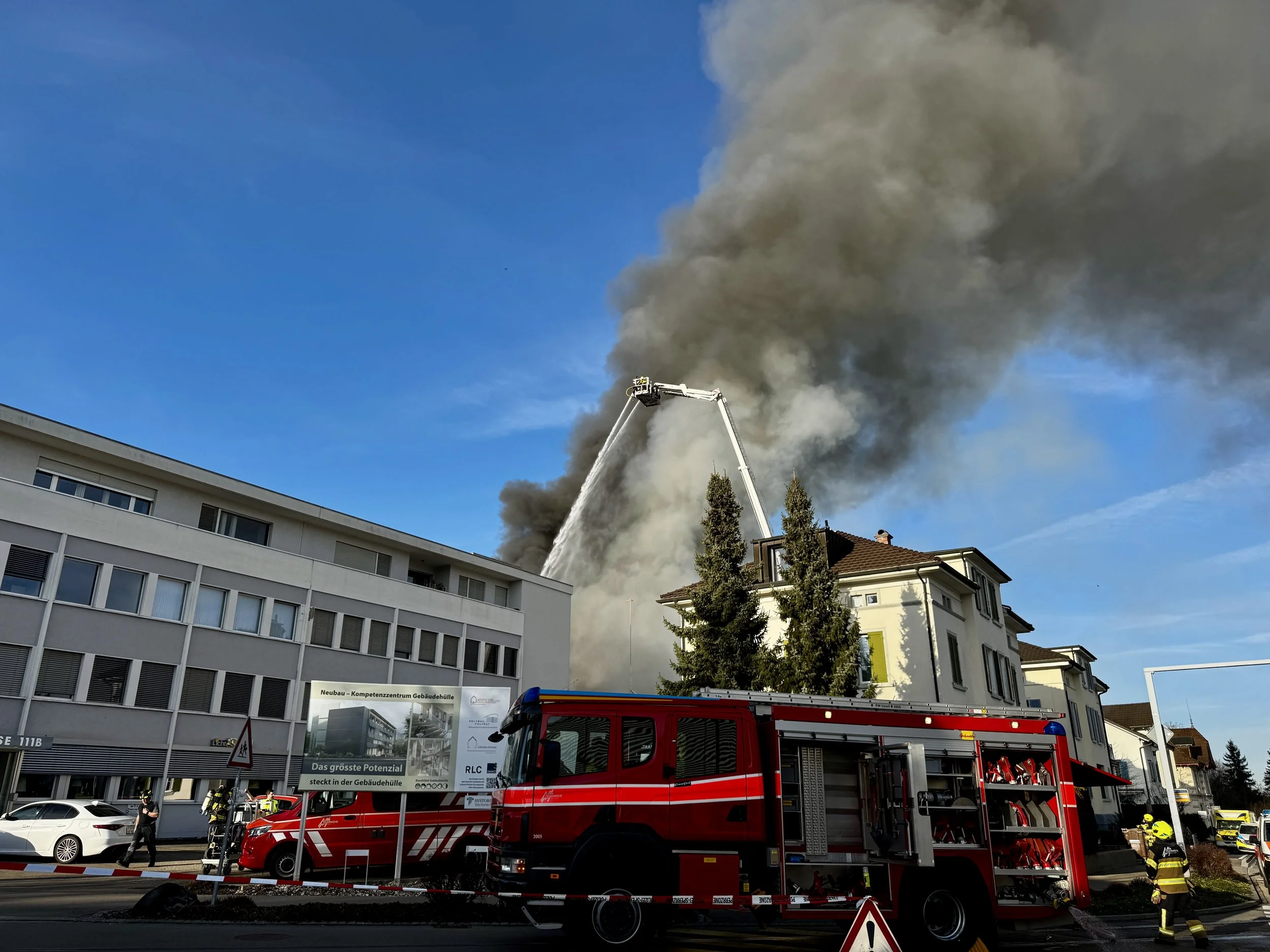 Brand: Uzwil Lagerhalle