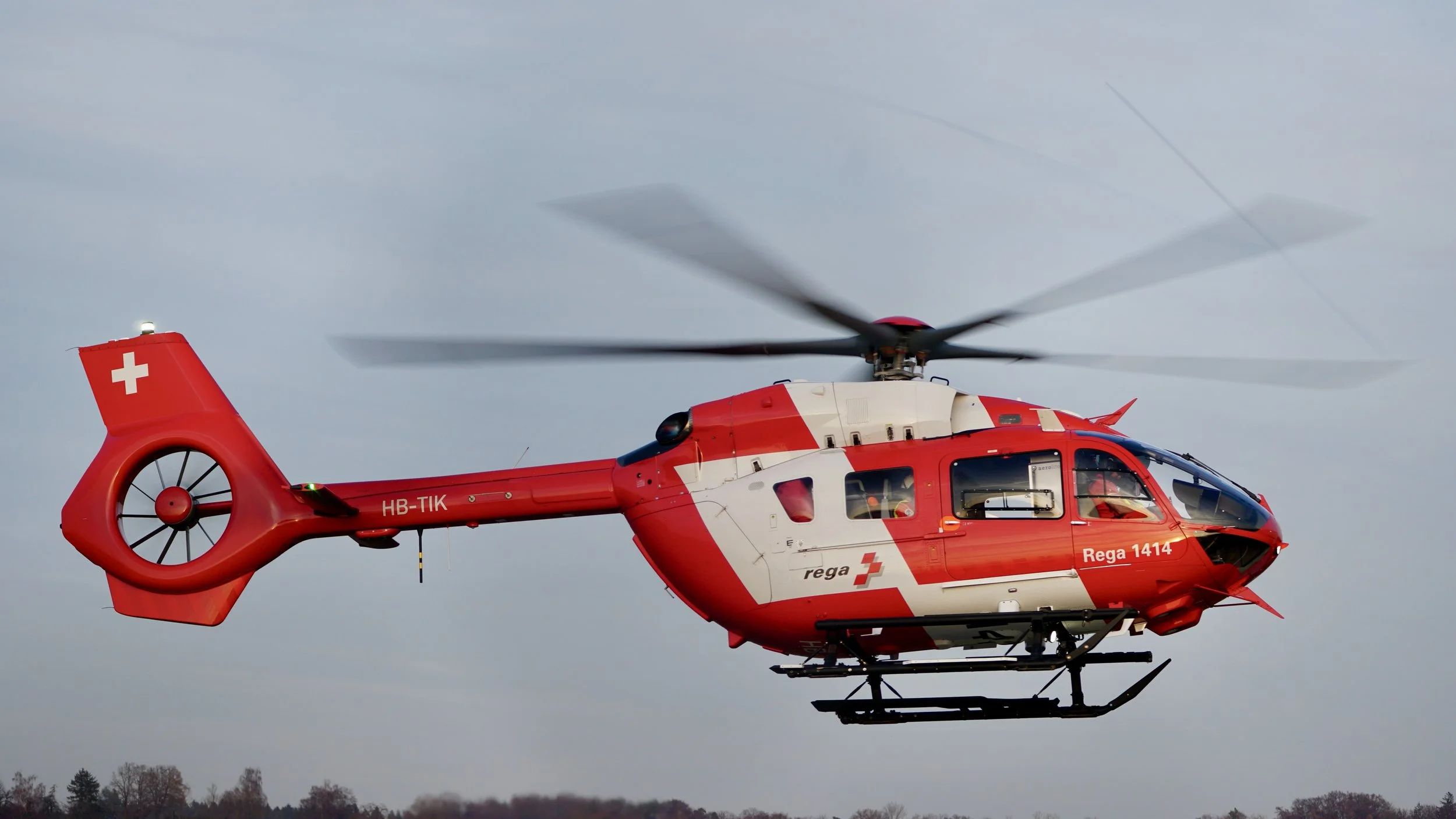 Rega Helikopter HB-TIK Sonnenuntergang