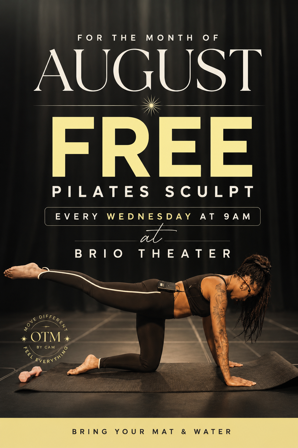 FREE Wednesdays Pilates Sculpt- On the Mat by Cam