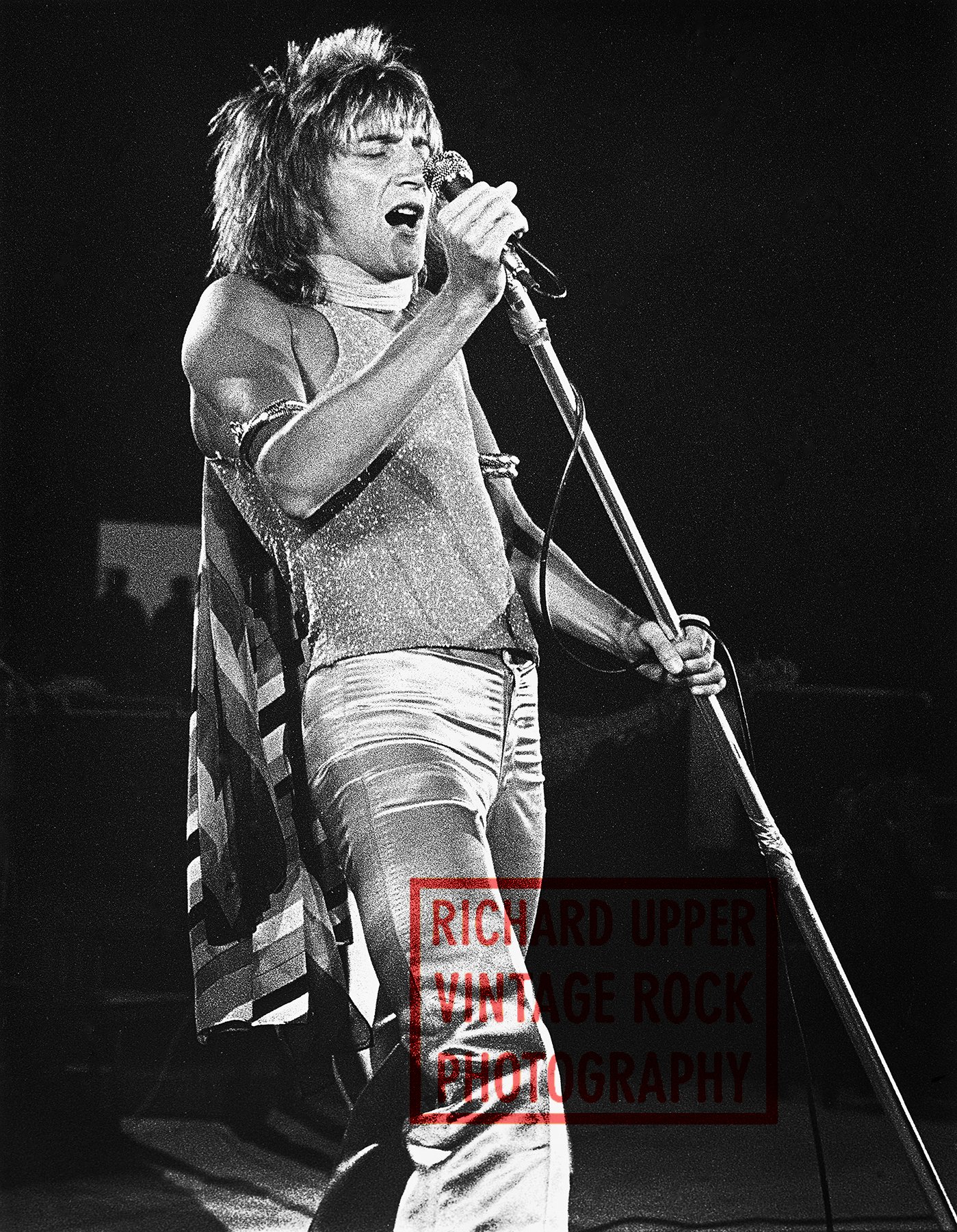 Rod Stewart, Faces, 1975, Anaheim Stadium, Anaheim, CA_2