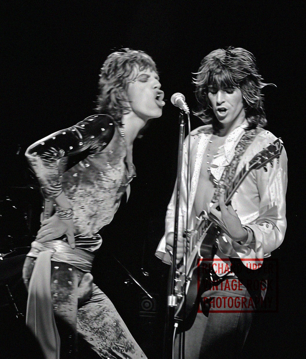 Mick Jagger & Keith Richards, Rolling Stones, 1972, L.A. Forum, Los Angeles, CA