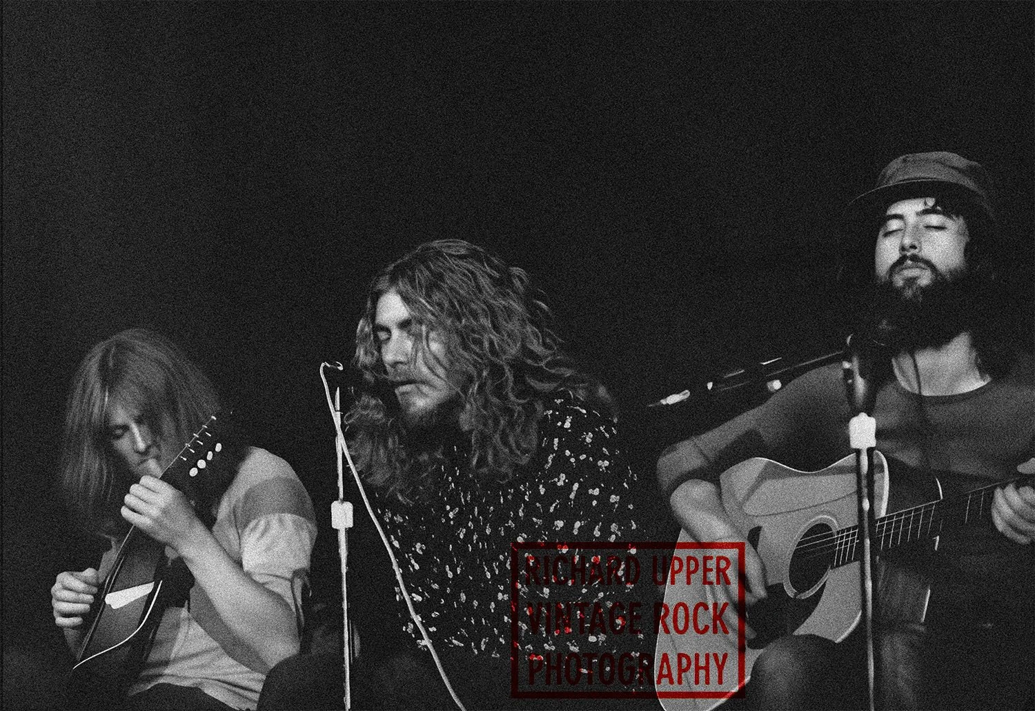 John Paul Jones, Robert Plant, Jimmy Page, 
Led Zeppelin, 1971, Civic Auditorium, Honolulu, HI