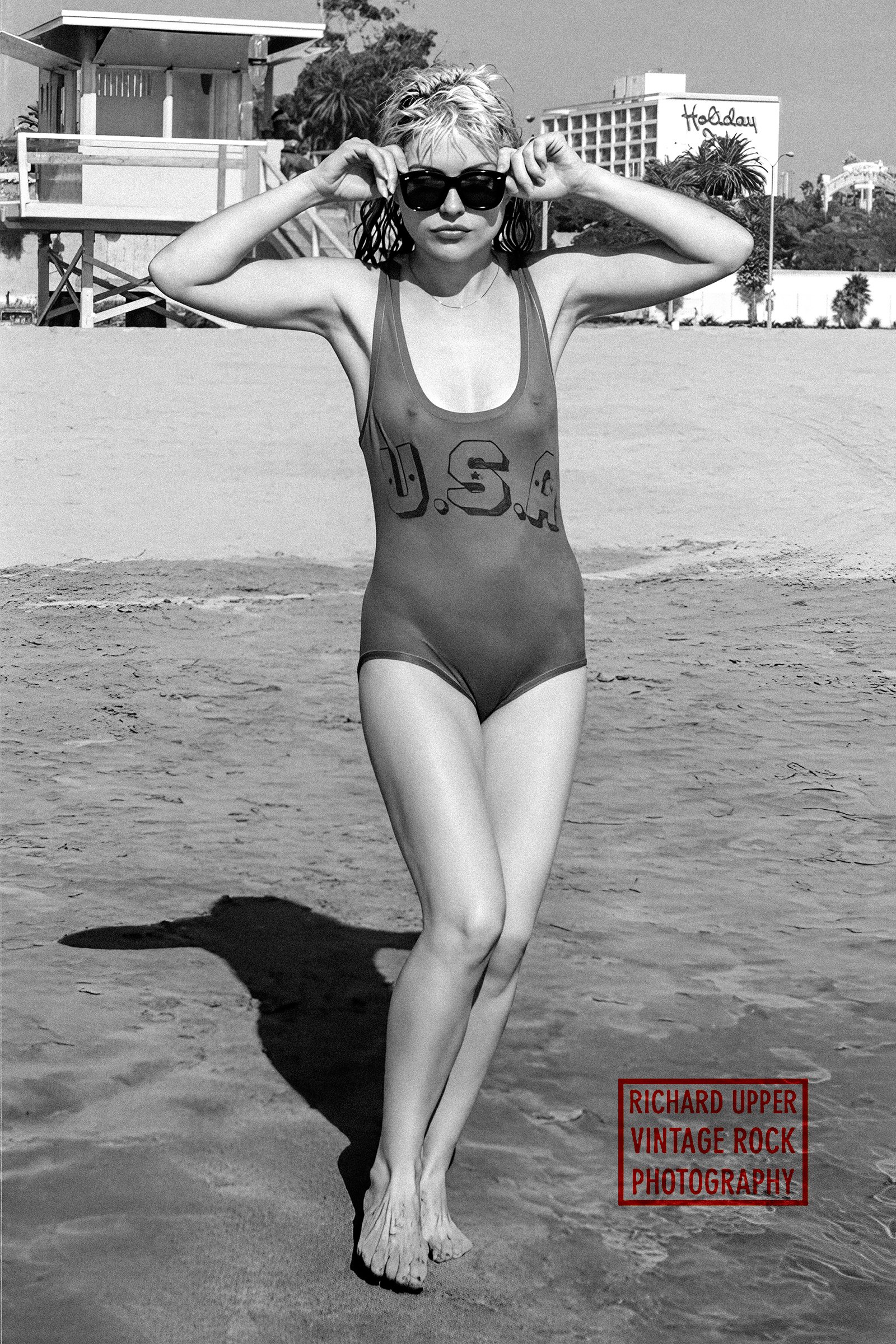 Deborah Harry, Blondie, 1977, Santa Monica Beach, Santa Monica, CA	