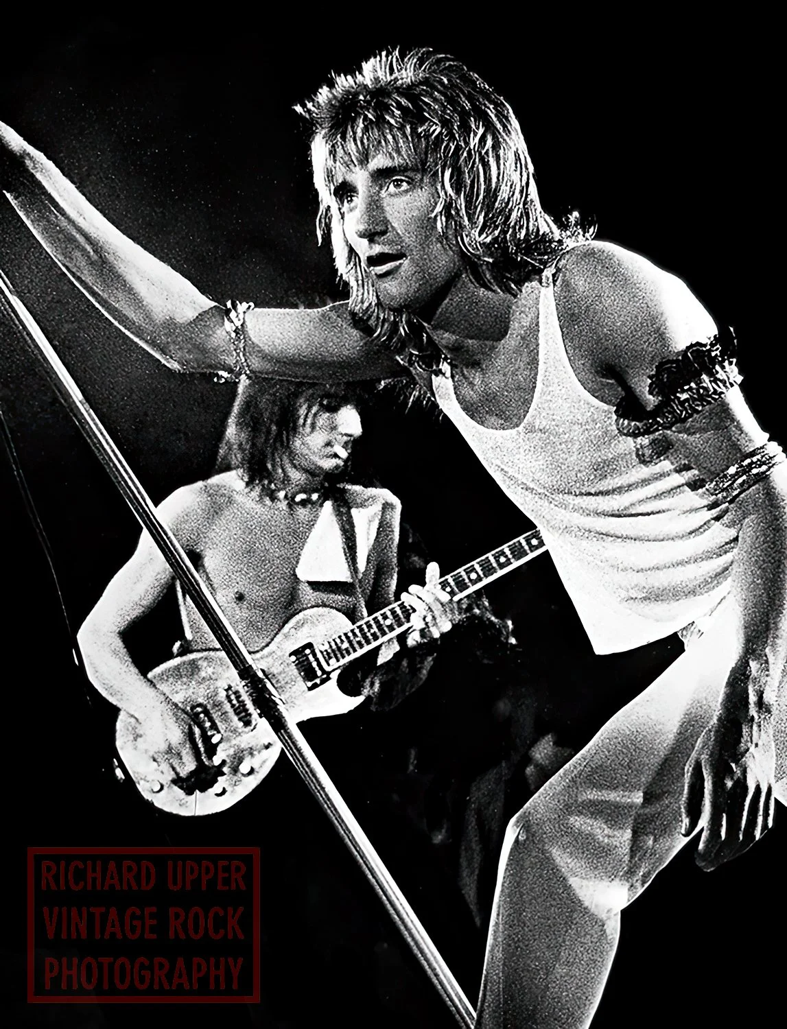 Ron Wood, Rod Stewart, Faces, 1975, Oakland Center, Oakland, CA