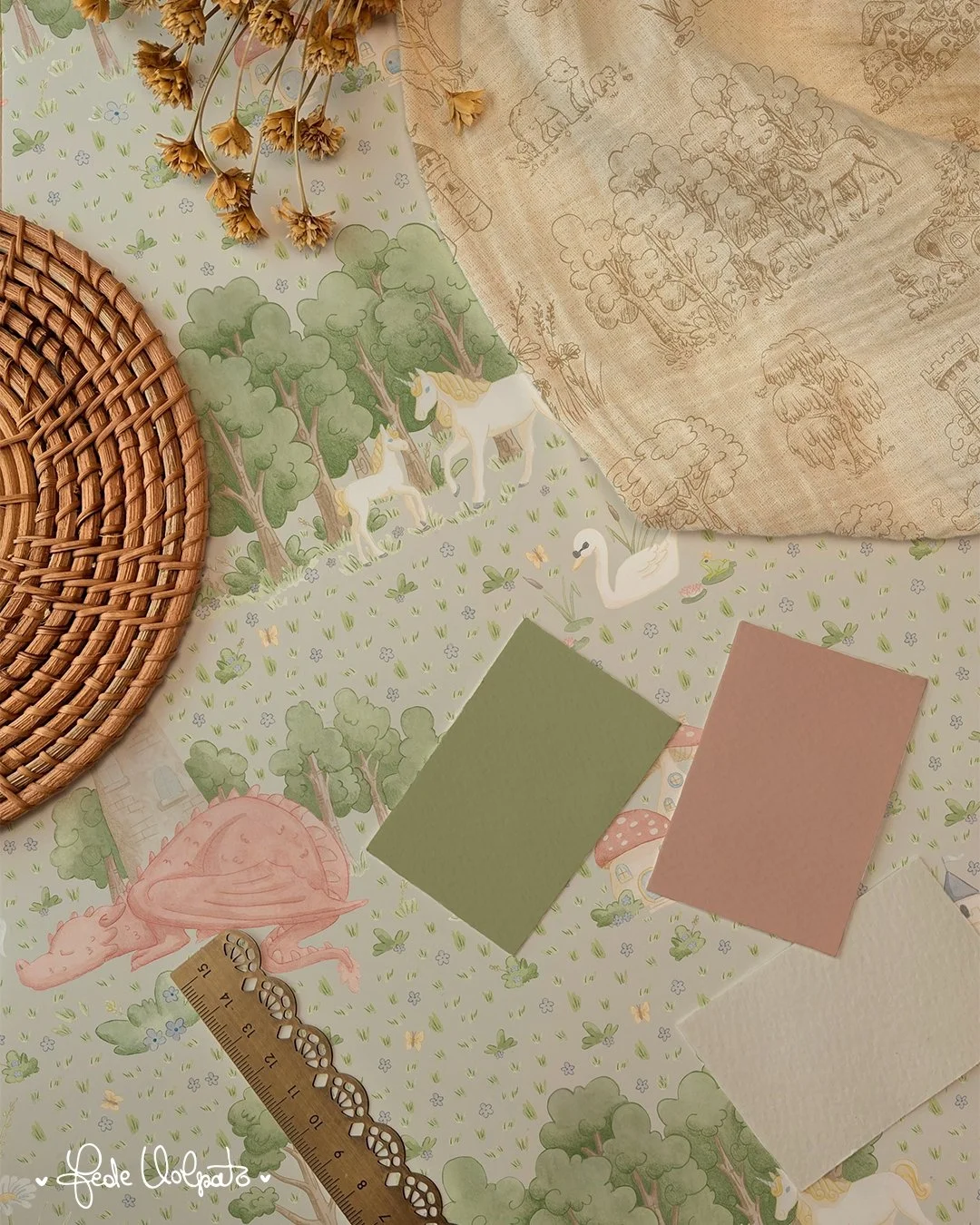 One of the things I love most as a designer is building entire collections instead of creating just a single pattern. ✨

I enjoy developing a complete visual world where wallpapers, fabrics, colorways, and small details can all work together harmonio