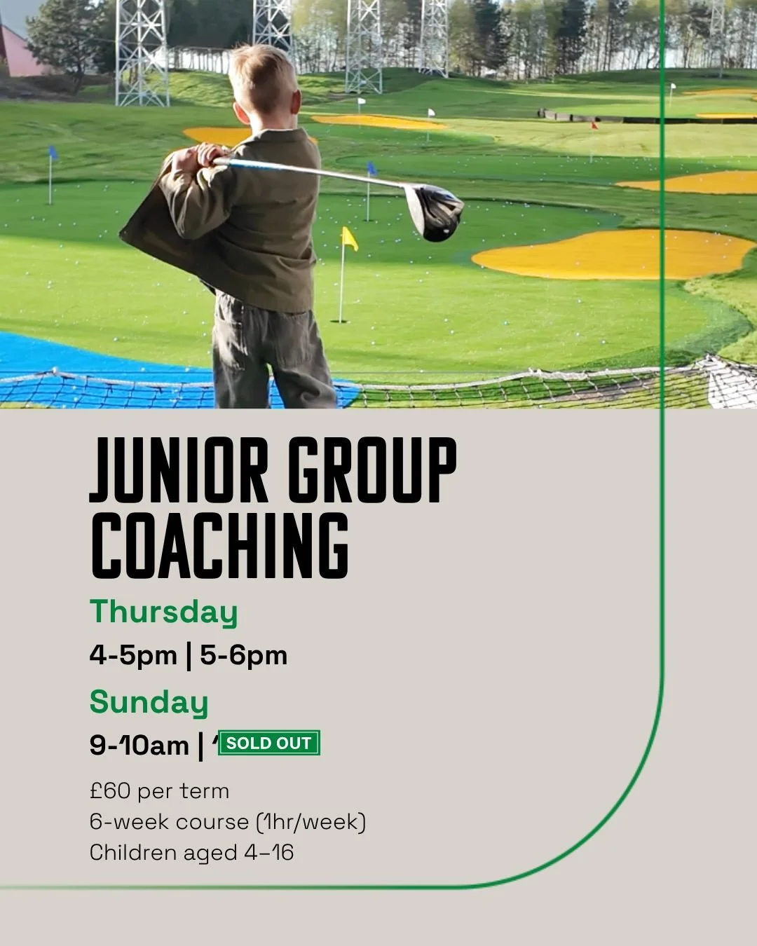 Got a future Masters champ in the making? ⛳
Our Junior Group sessions combine high-quality coaching with fun, engaging activities that keep juniors eager to learn and improve.

✅ No experience needed
✅ Big smiles guaranteed

Hit the link in our bio f
