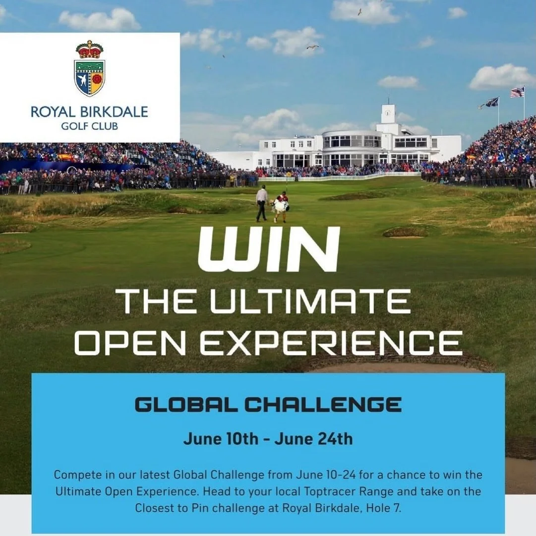 ⛳ @toptracer Global Nearest the Pin Challenge is here.

Royal Birkdale.
7th hole.
10&ndash;24 June.

🏆 Prizes for 1st, 2nd &amp; 3rd
🙌 Bonus prize for the player who hits the most shots
😮&zwj;💨 Overall winner receives the Ultimate Open Experience