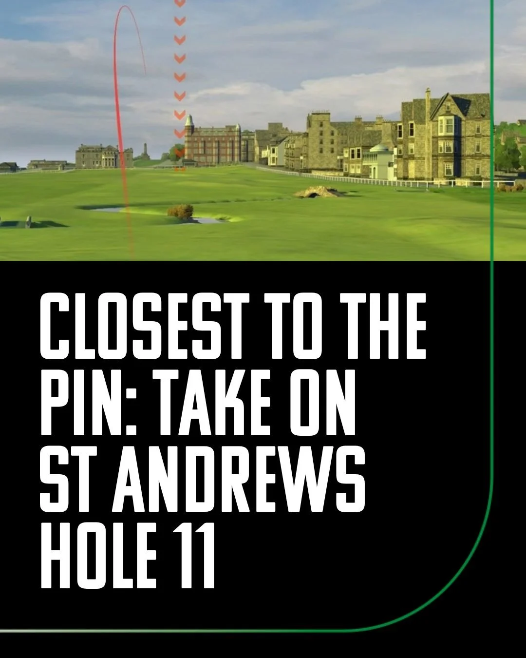 COMP ALERT! 
Closest to the Pin: St Andrews, Hole 11 ⛳
Our latest Closest to the Pin challenge is NOW LIVE until 4 October, celebrating the Alfred Dunhill Links Championship.
Winner gets an Assessment Lesson and a Callaway golf bag 🏆

📍 Trafford Go