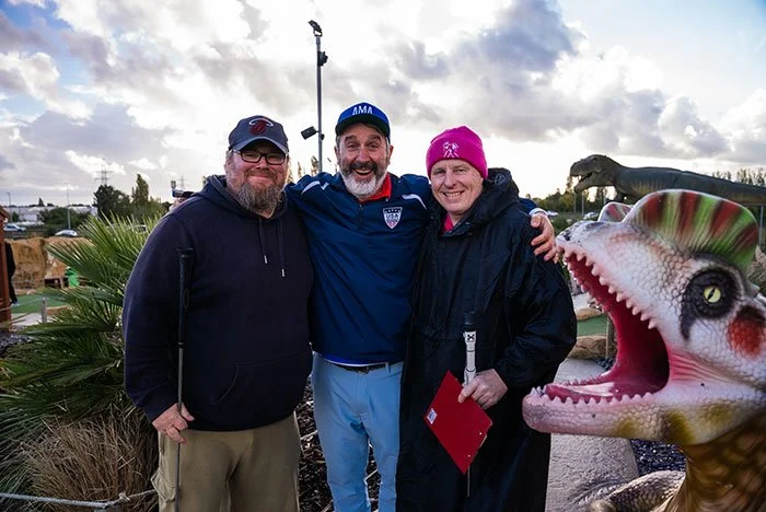 3 men and a dinosaur