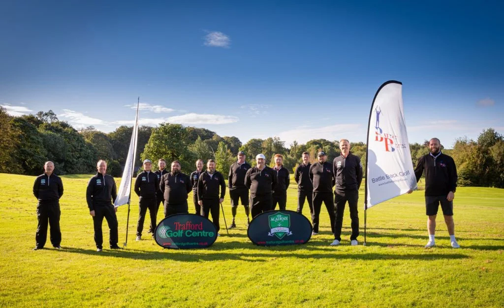 BATTLE BACK GOLFERS TAKE THE WIN AGAINST TRAFFORD GOLF CENTRE PGA PROFESSIONALS AND BBC BREAKFAST HOST