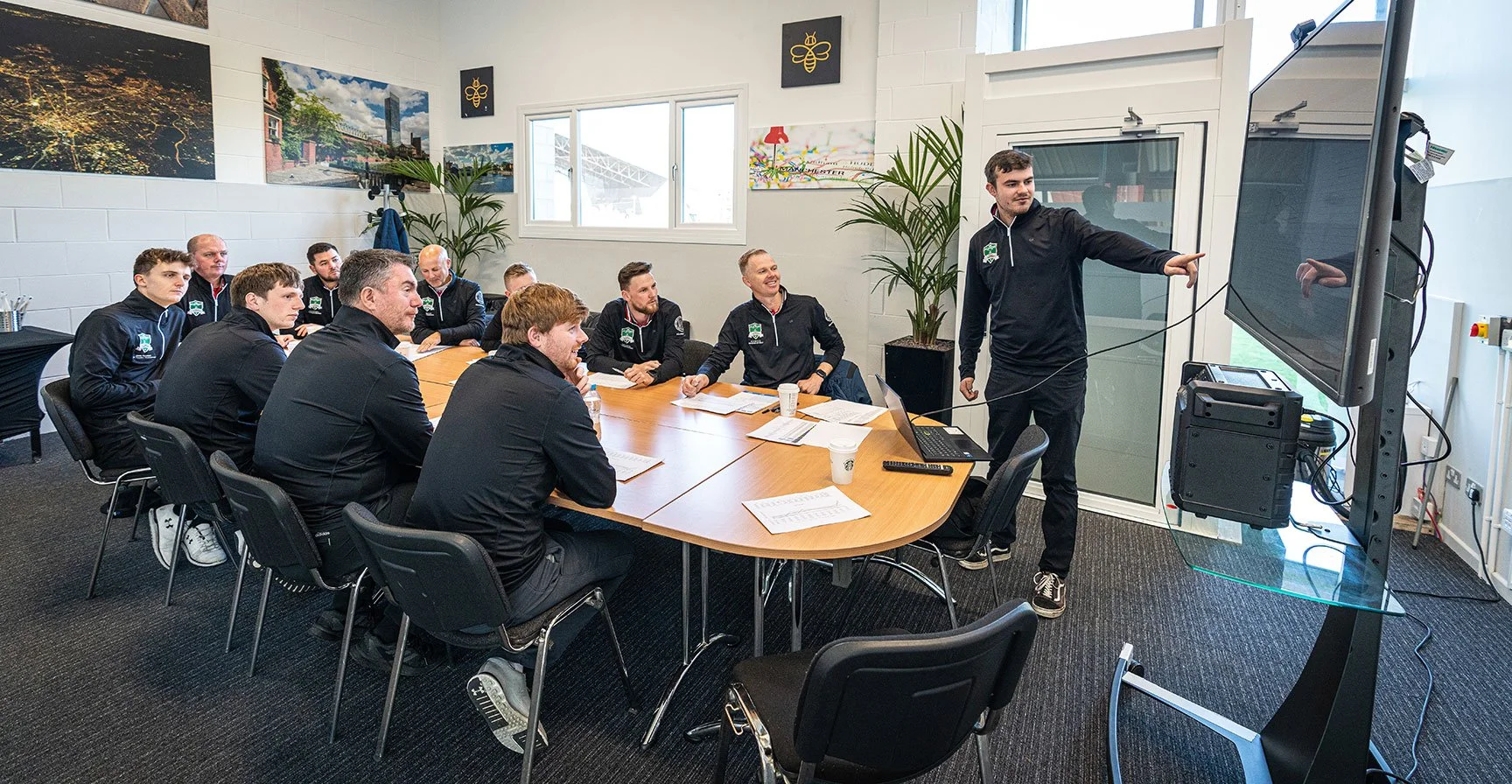 Group of people around a board table