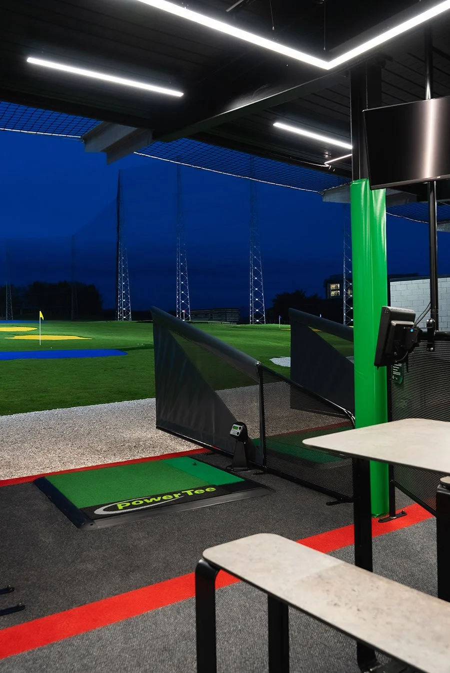 Bay at driving range