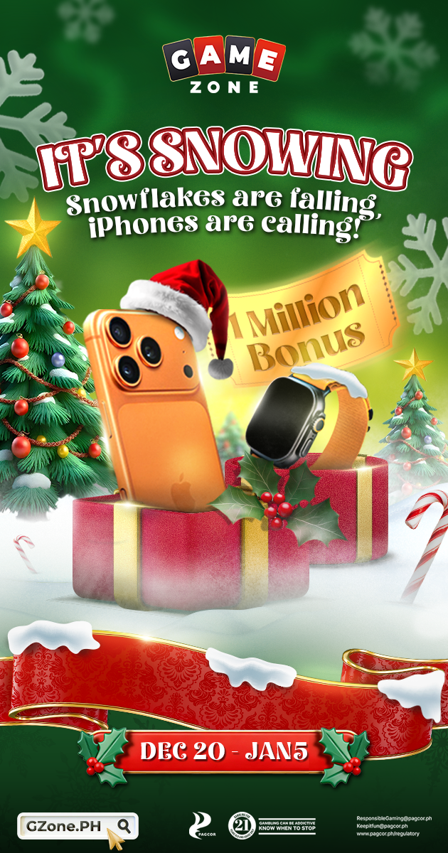 Holiday promotional graphic with Christmas theme featuring a smartphone with a Santa hat, a smartwatch with holly leaves, decorated Christmas trees, candy canes, and a red ribbon stating December 20 to January 5 for a holiday promotional period.