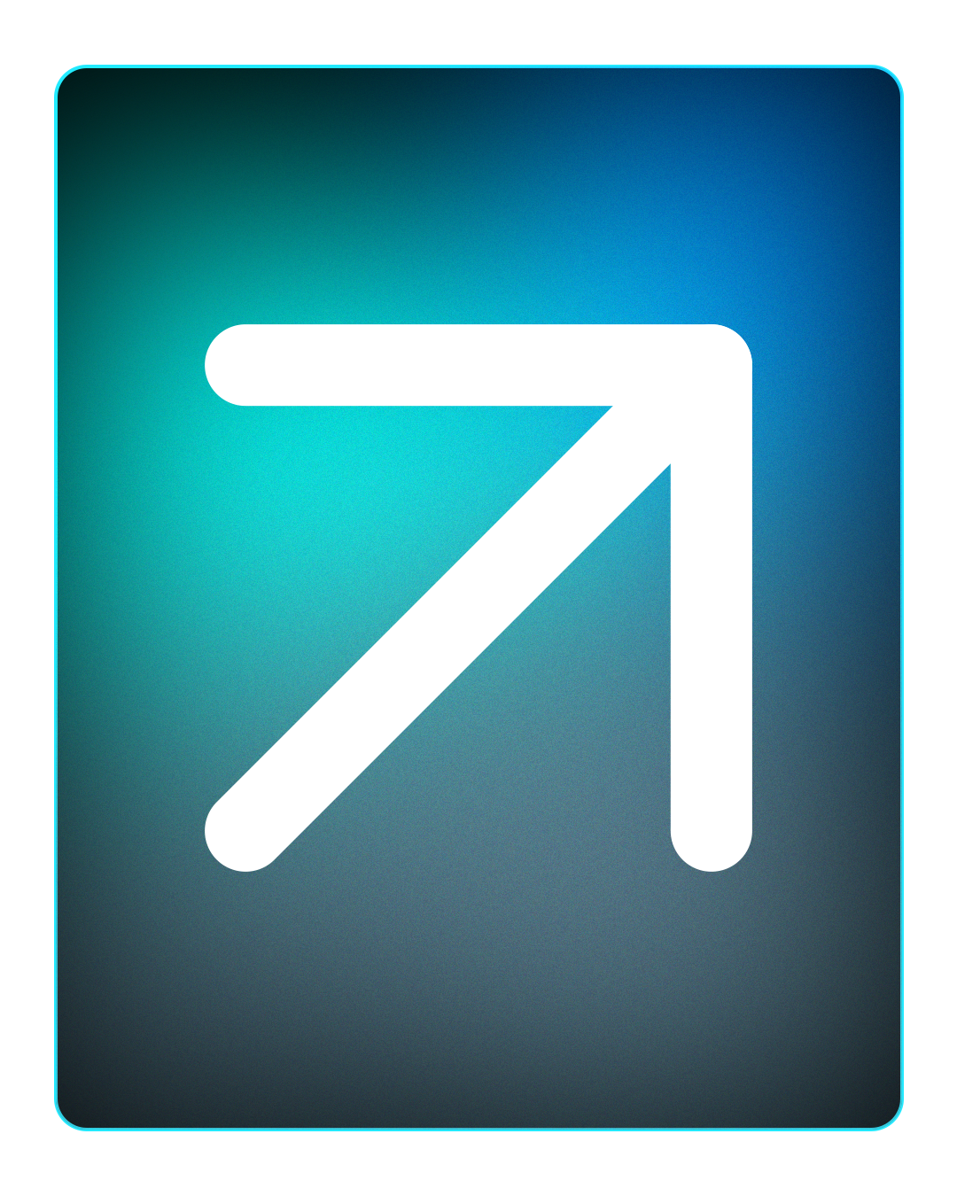 Exit sign with an upward and rightward arrow on a gradient blue background.