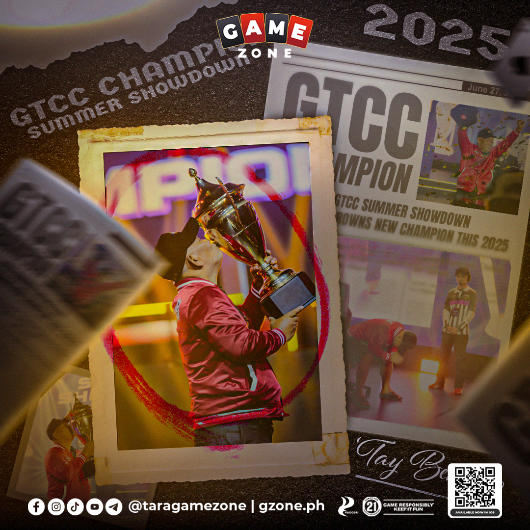 A child in a red jacket holding a large trophy and celebrating at the GTCC Summer Showdown event in 2025.