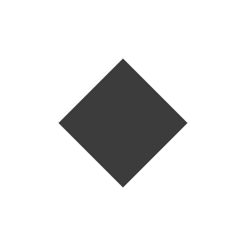 Black background with a gray diamond shape in the center.