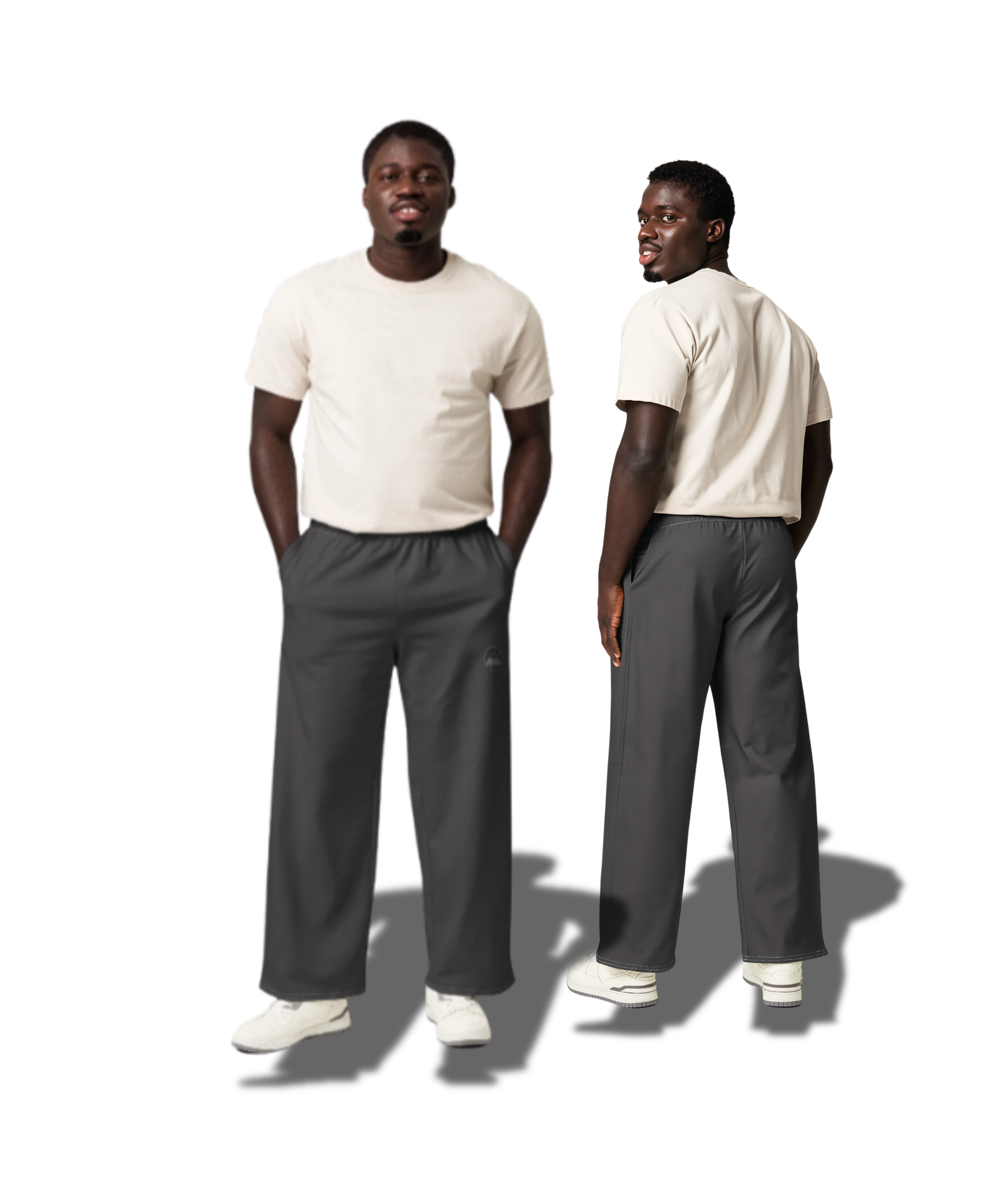 Unisex Cotton Scripture Wide-Leg Pants