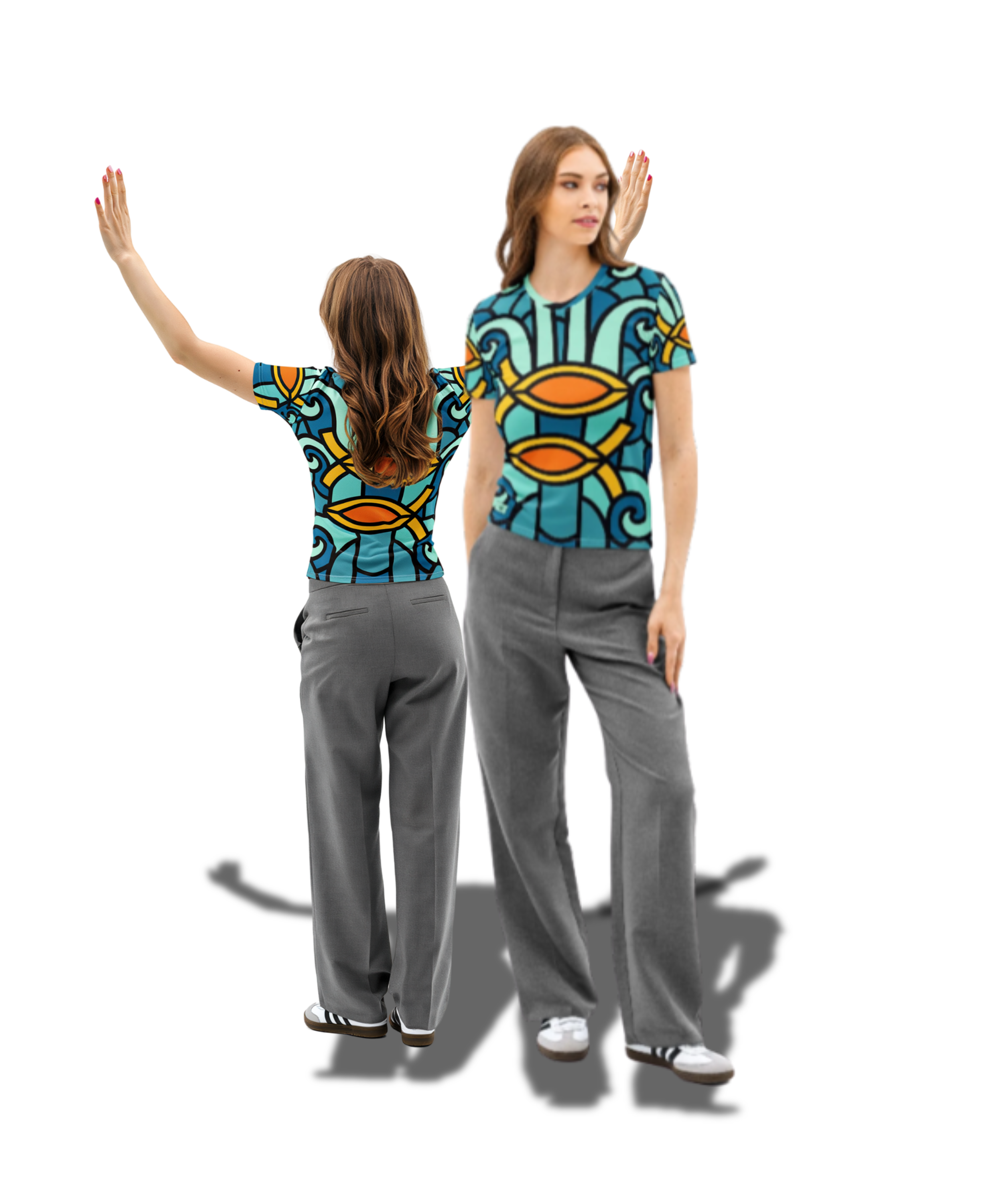 Women’s Cotton Fish Crew Neck T-Shirt
