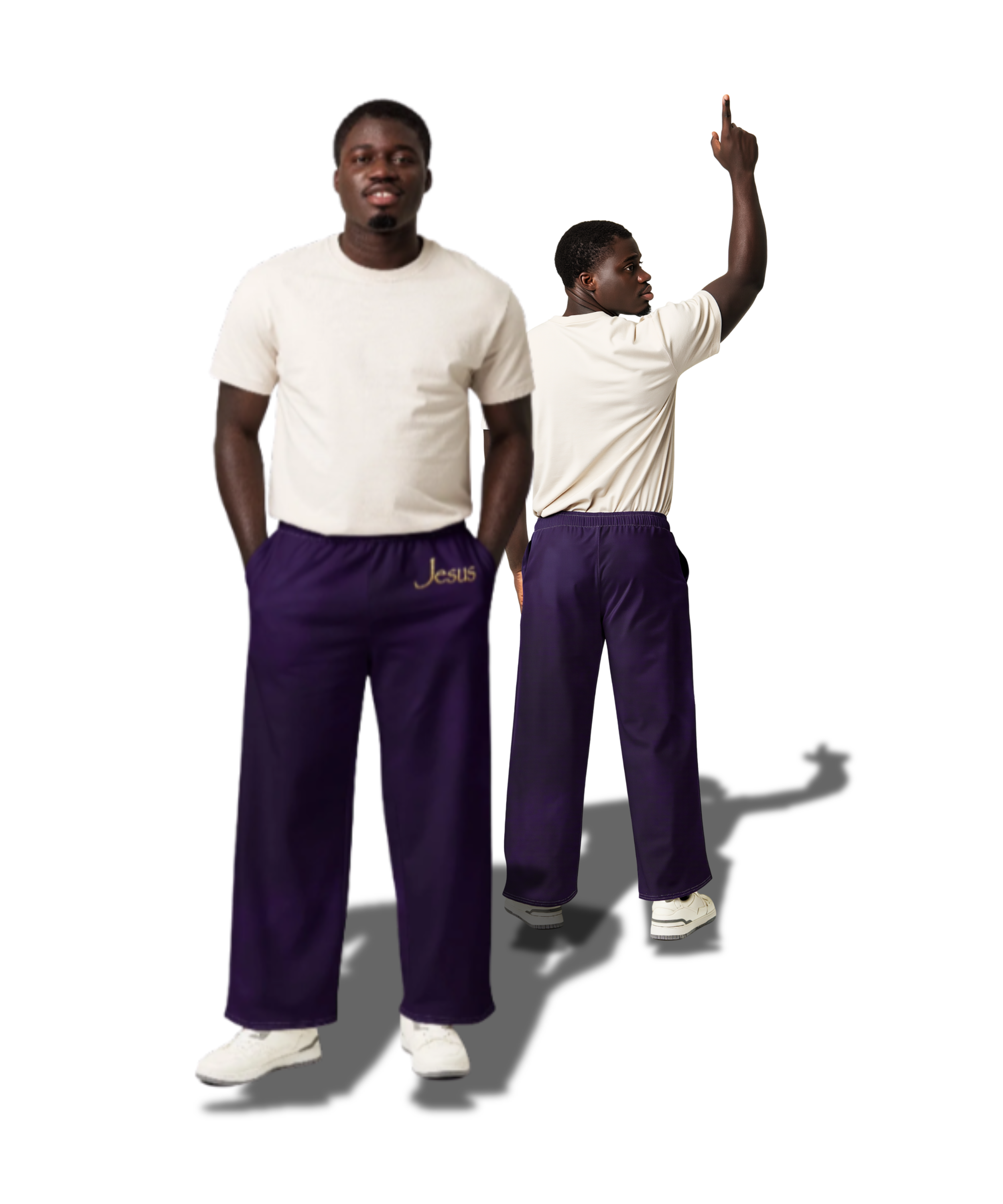 Unisex Cotton Jesus Wide-Leg Pants