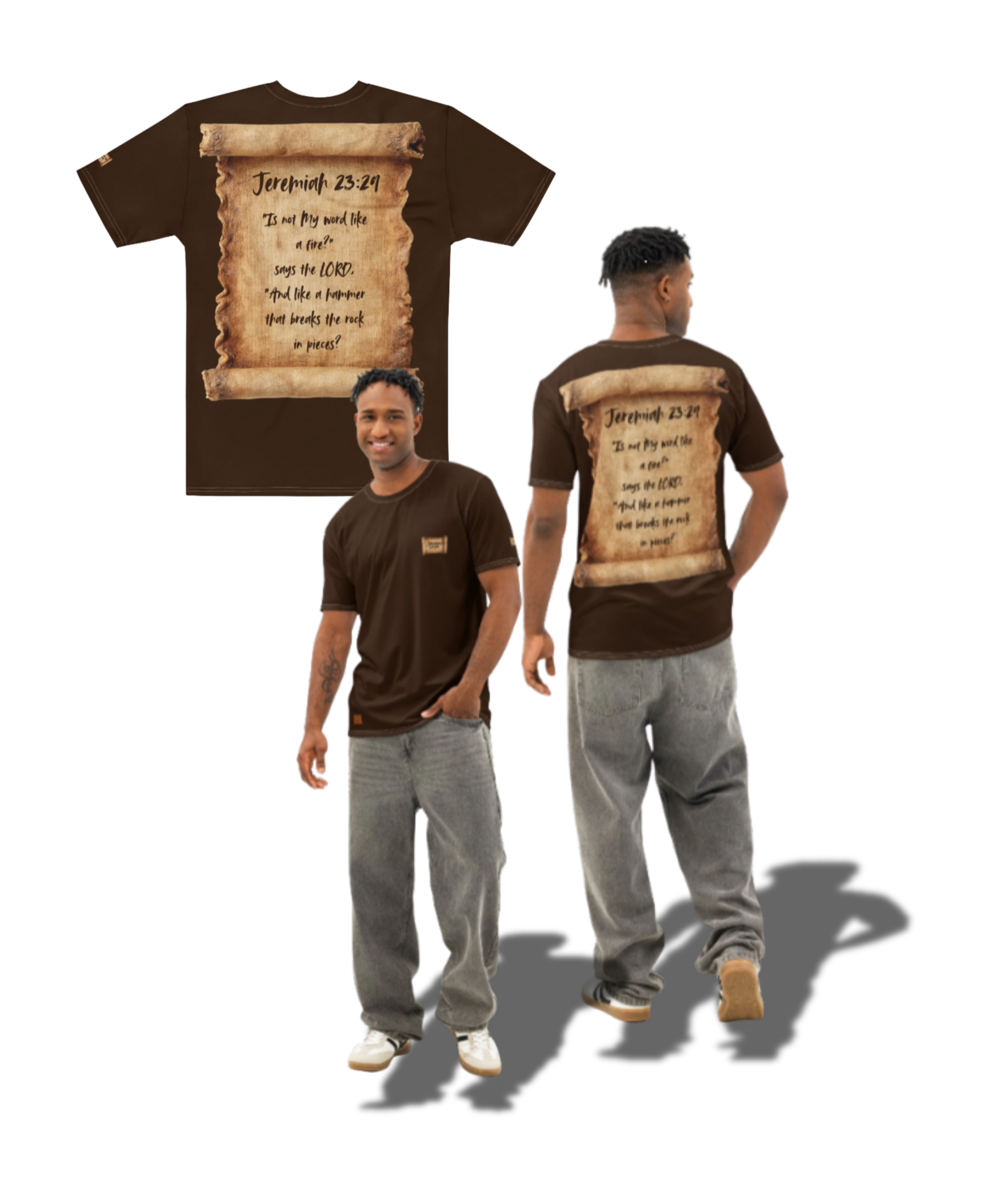 Men’s Cotton Jeremiah 23:29 Crew Neck T-Shirt