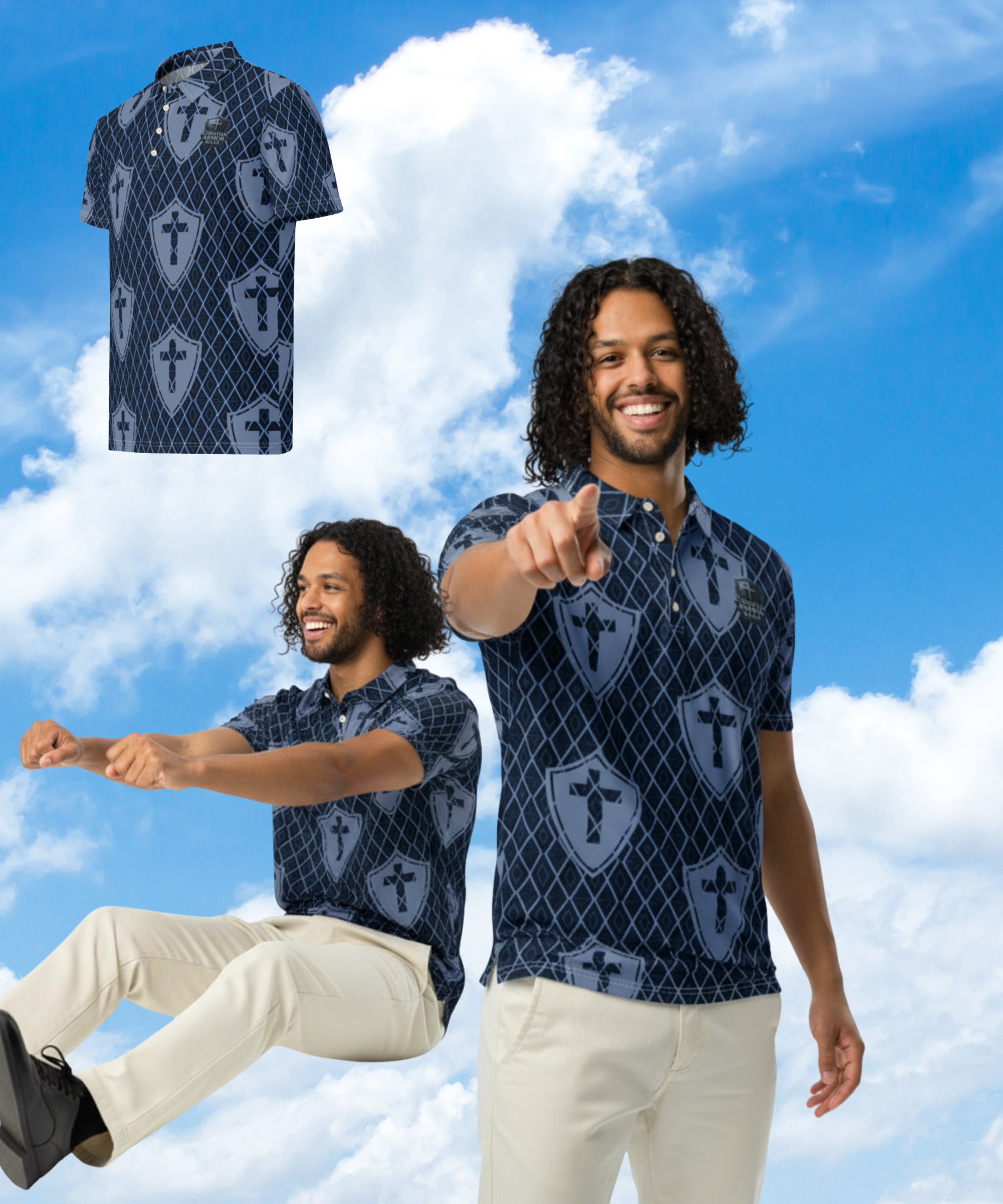 Shield Of Faith, Men’s Slim Fit Polo