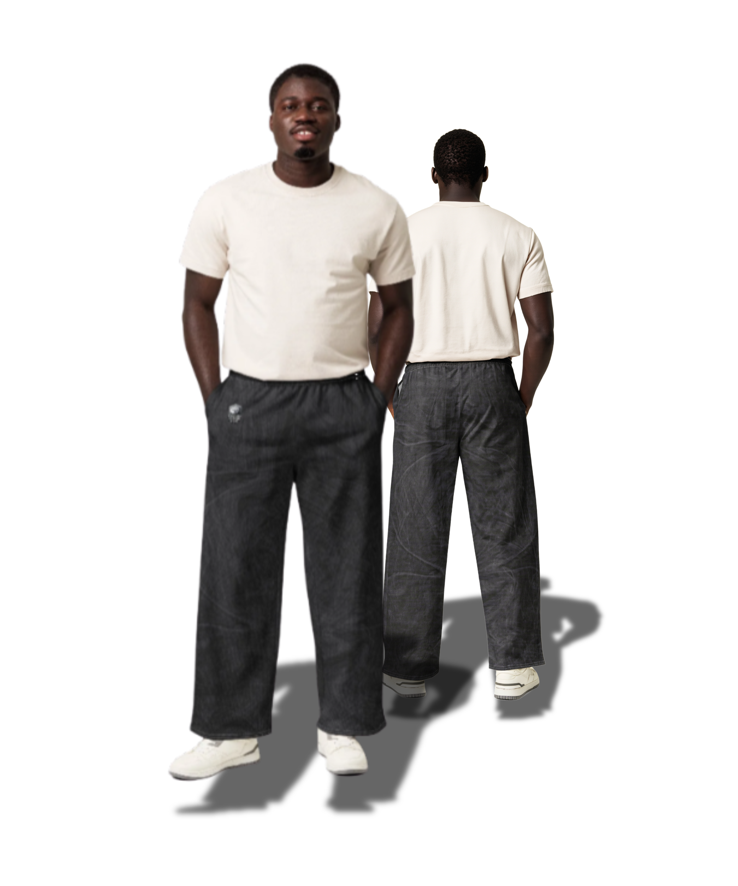 Cotton Praying Wide-Leg Pants