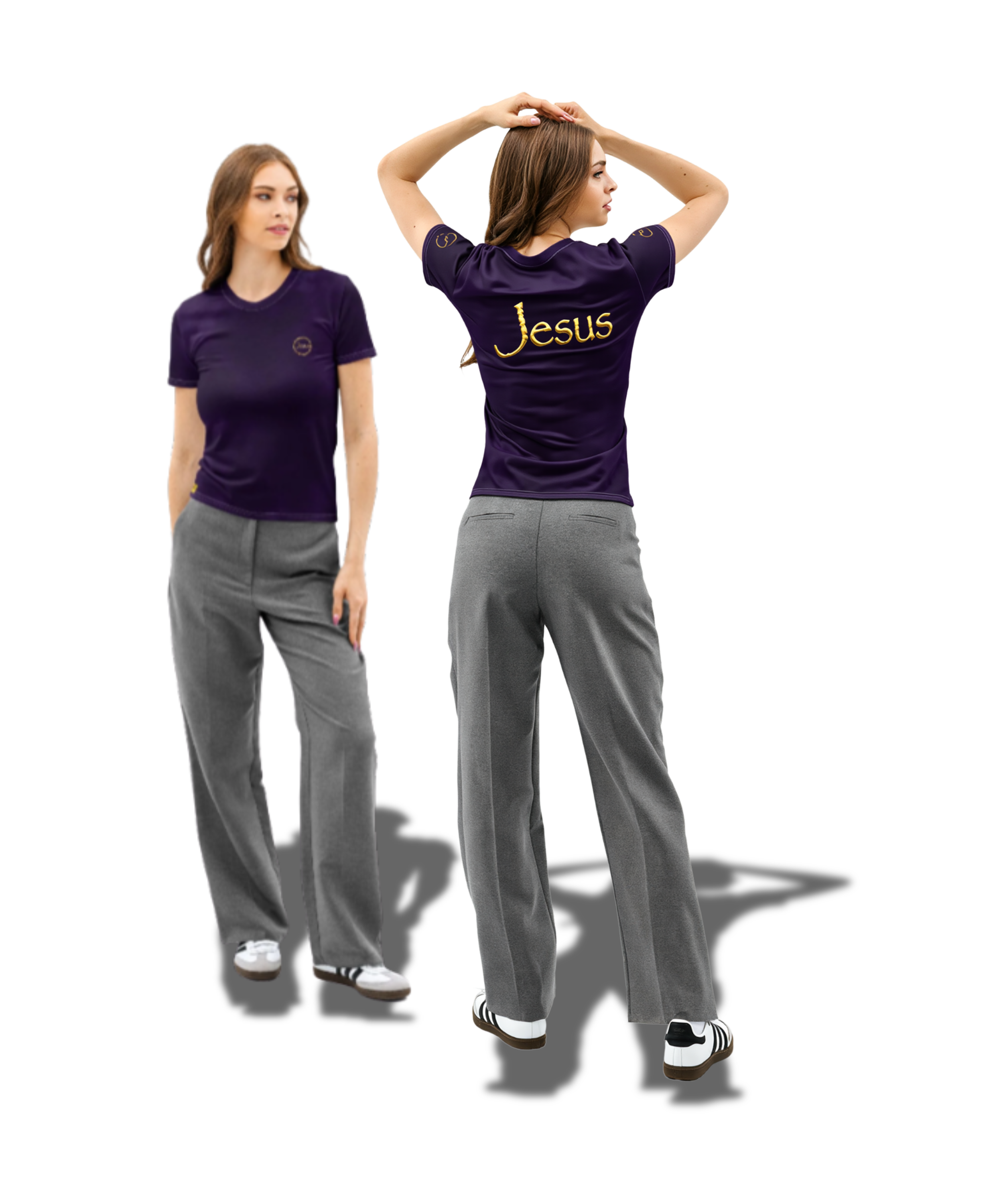 Women’s Cotton Jesus Crew Neck T-Shirt