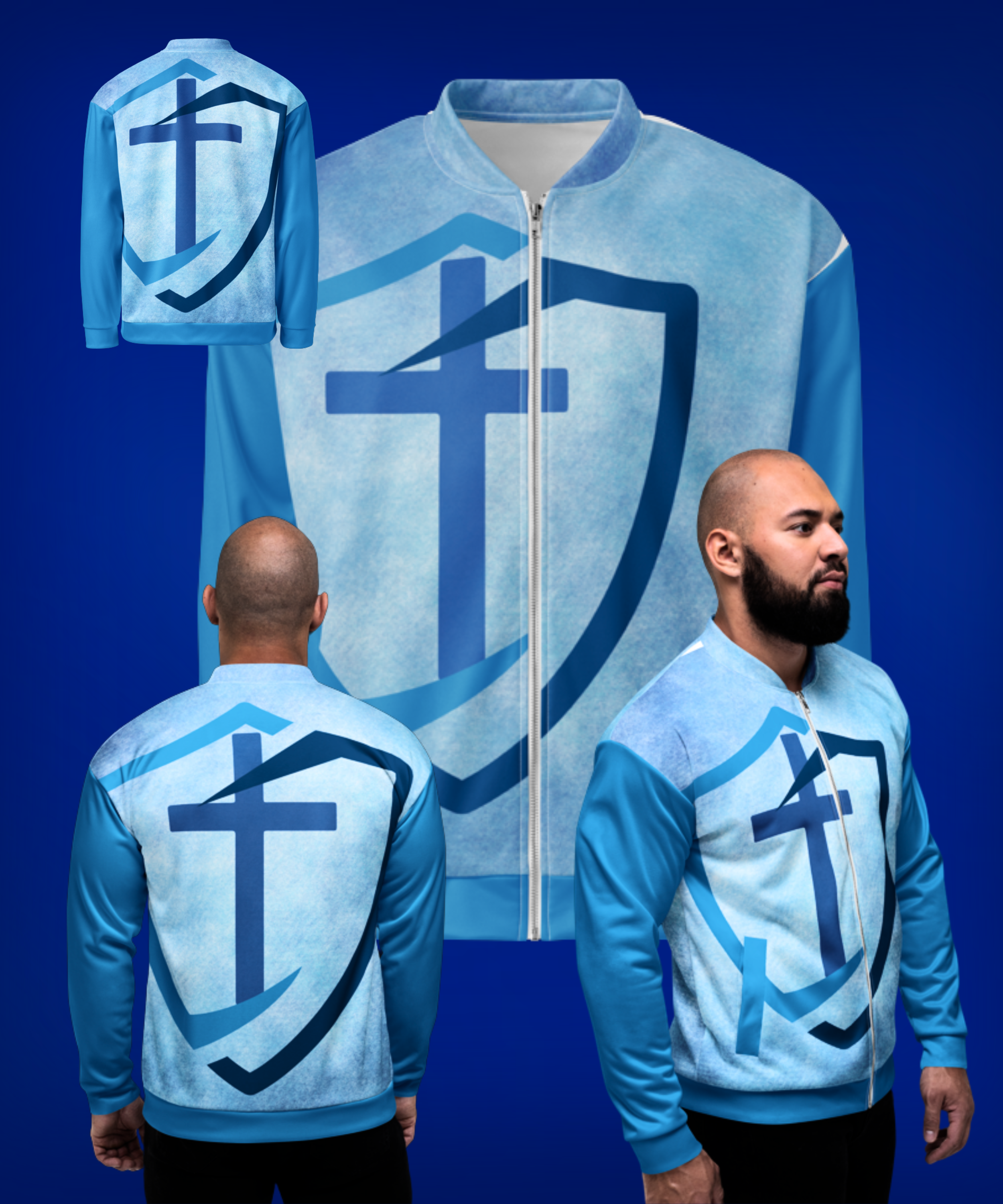 Shield And Cross Bomber Jacket