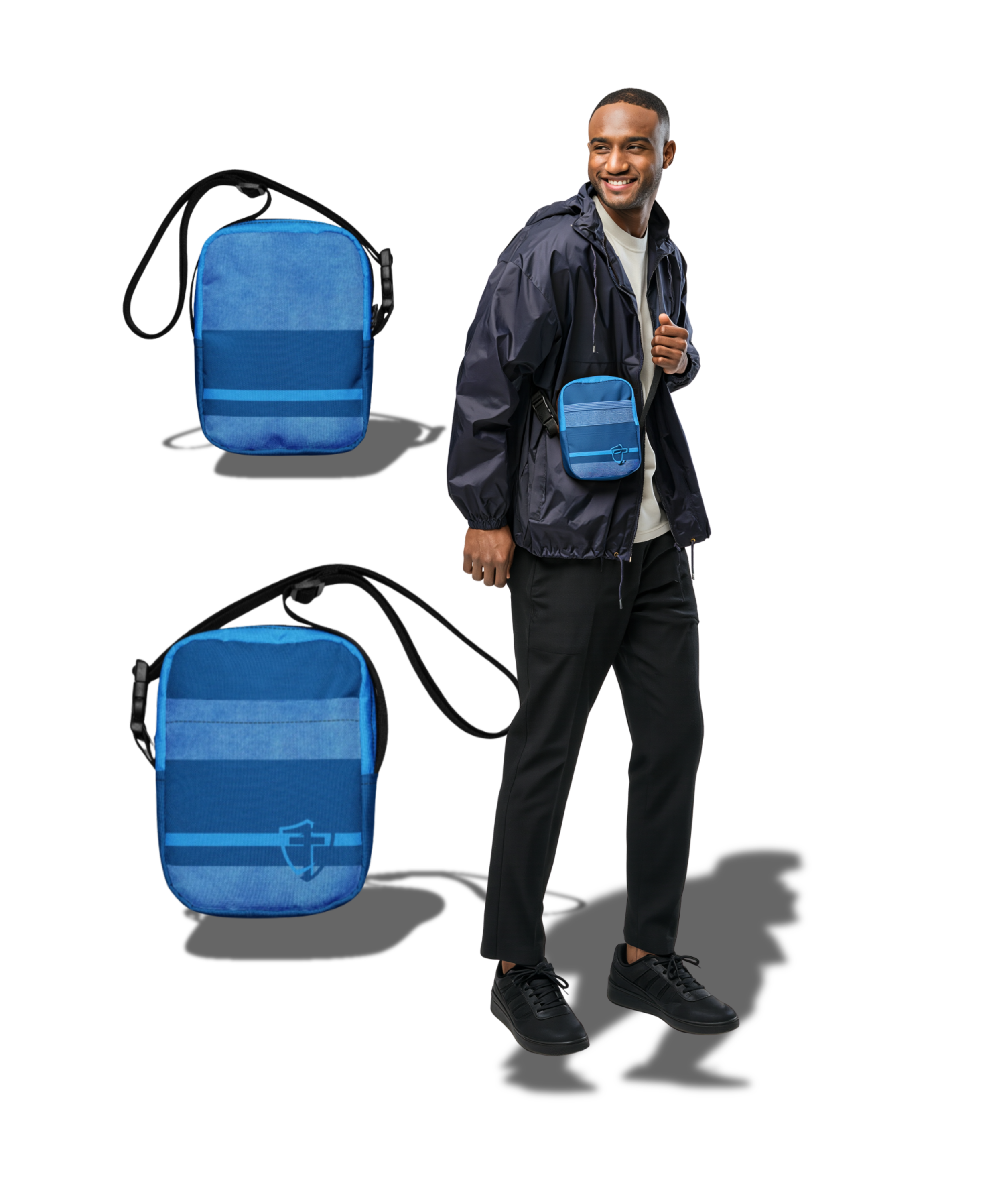 Cross and Shield Utility Crossbody Bag