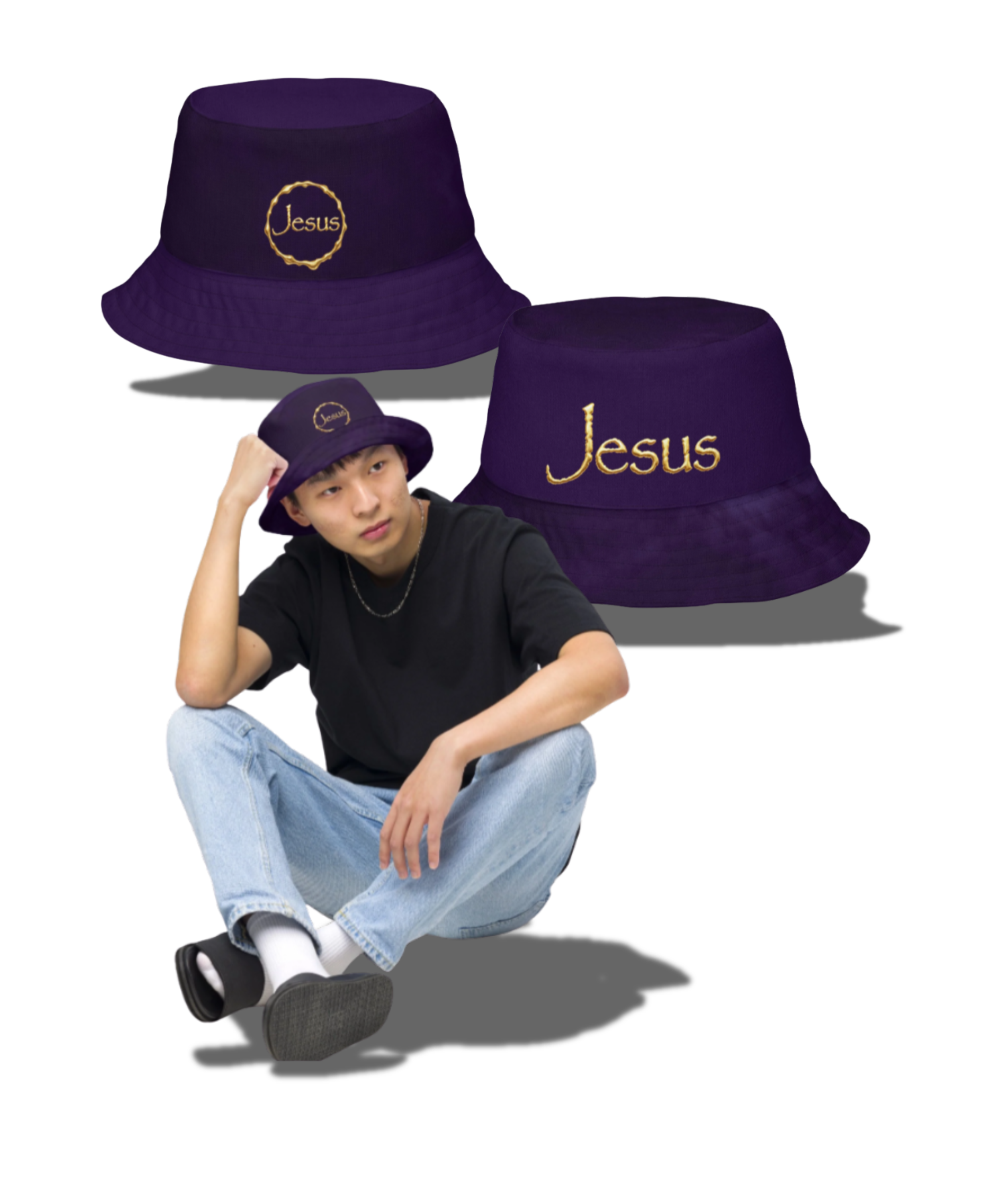 Reversible Jesus Bucket Hat