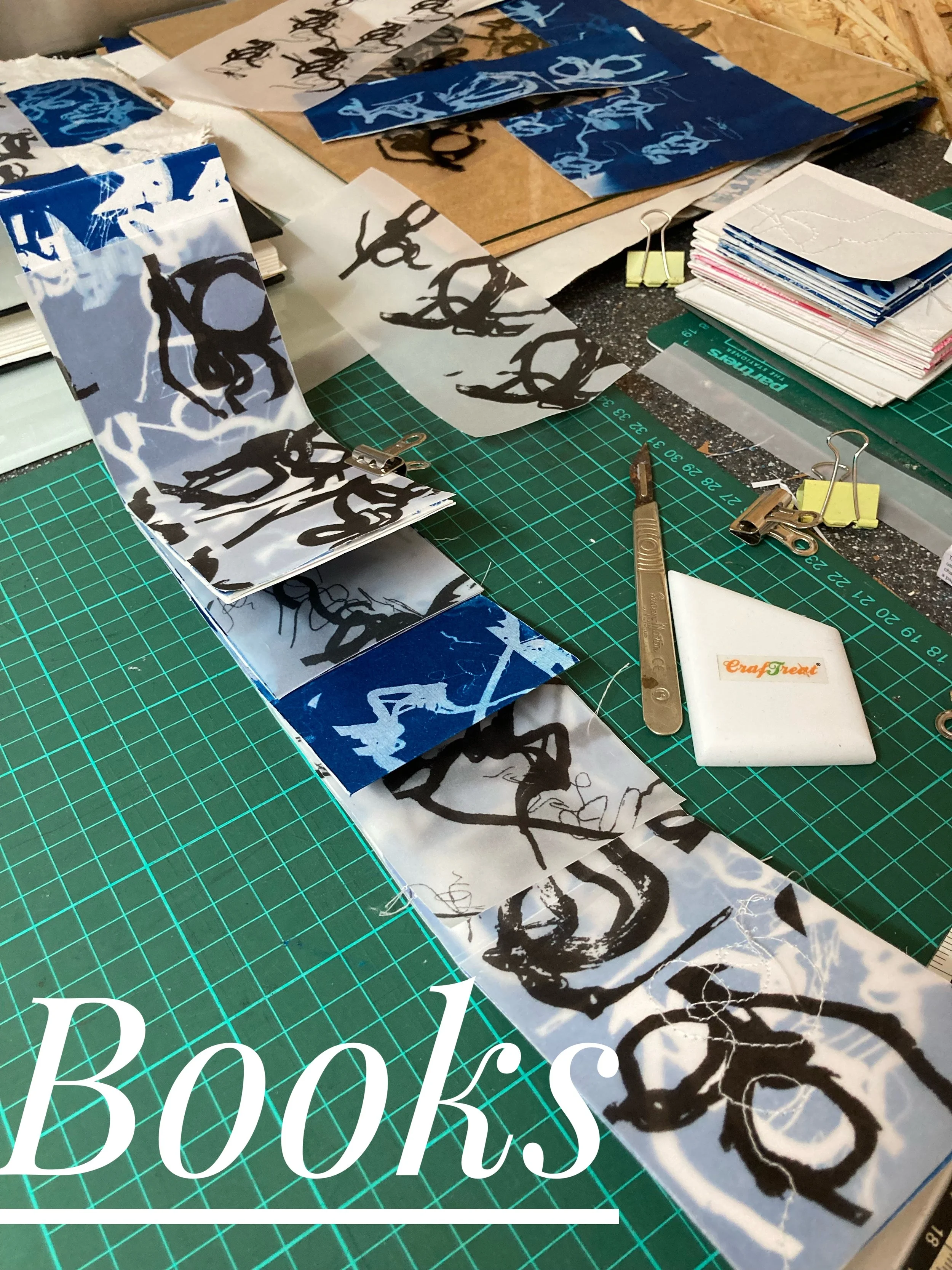The book form: cyanotype