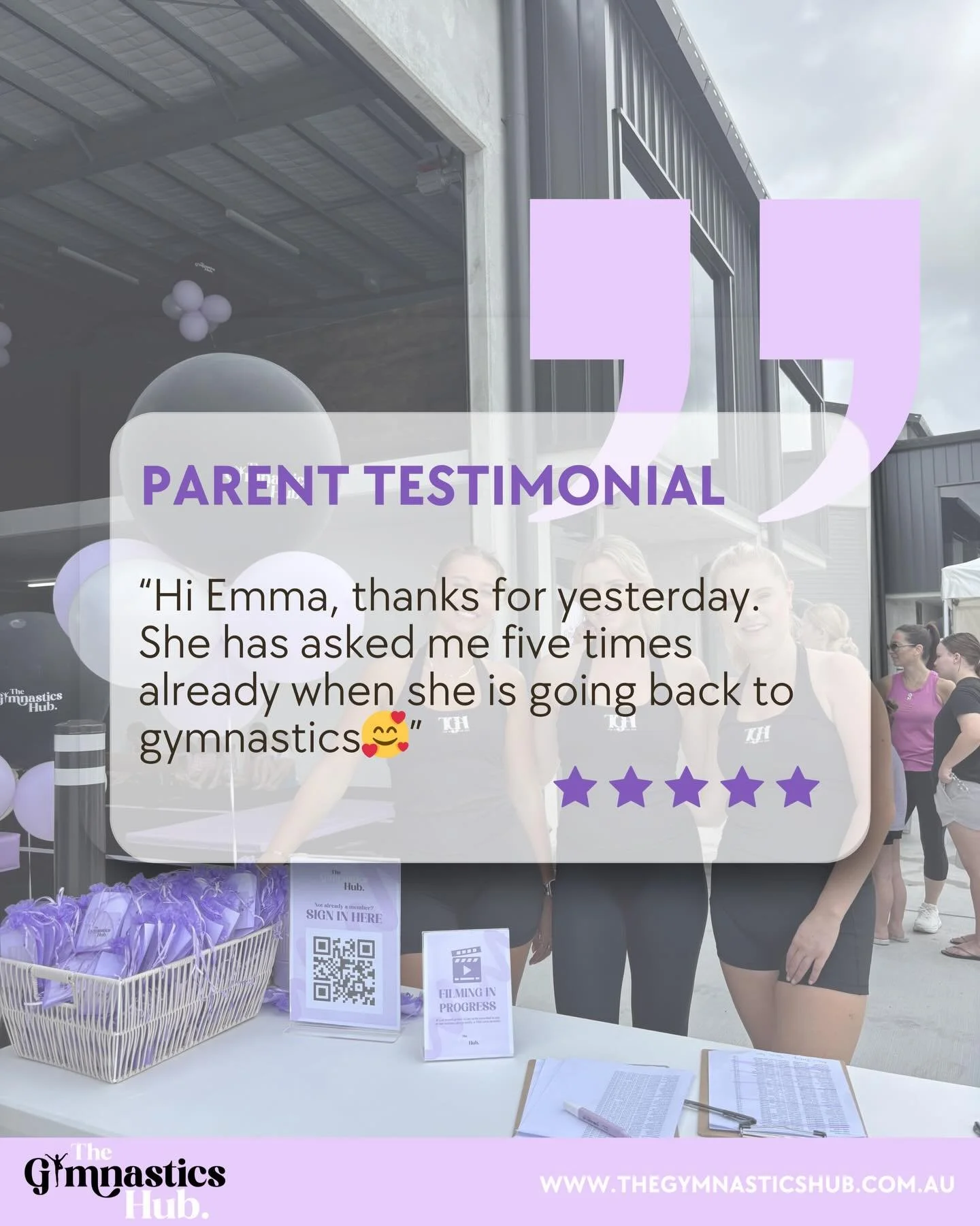 Appreciation post 🤍✨
Parent love from our very first half term 🫶💜💫

We&rsquo;ve been blown away by the feedback and support over these first few weeks, thank you for trusting us with your gymnasts 🤍

We&rsquo;re so passionate about what we do he