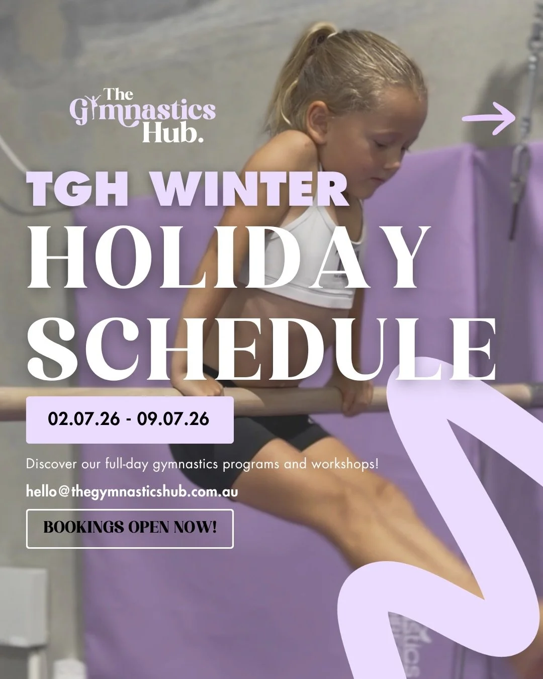 TGH - Winter Holiday Program ❄️✨

The TGH Winter Holiday Program is HERE and we couldn&rsquo;t be more excited! 🤍🤸&zwj;♀️

Two weeks of gymnastics fun running 2&ndash;9 July for kids aged 5&ndash;12, whether your child is brand new to gymnastics or