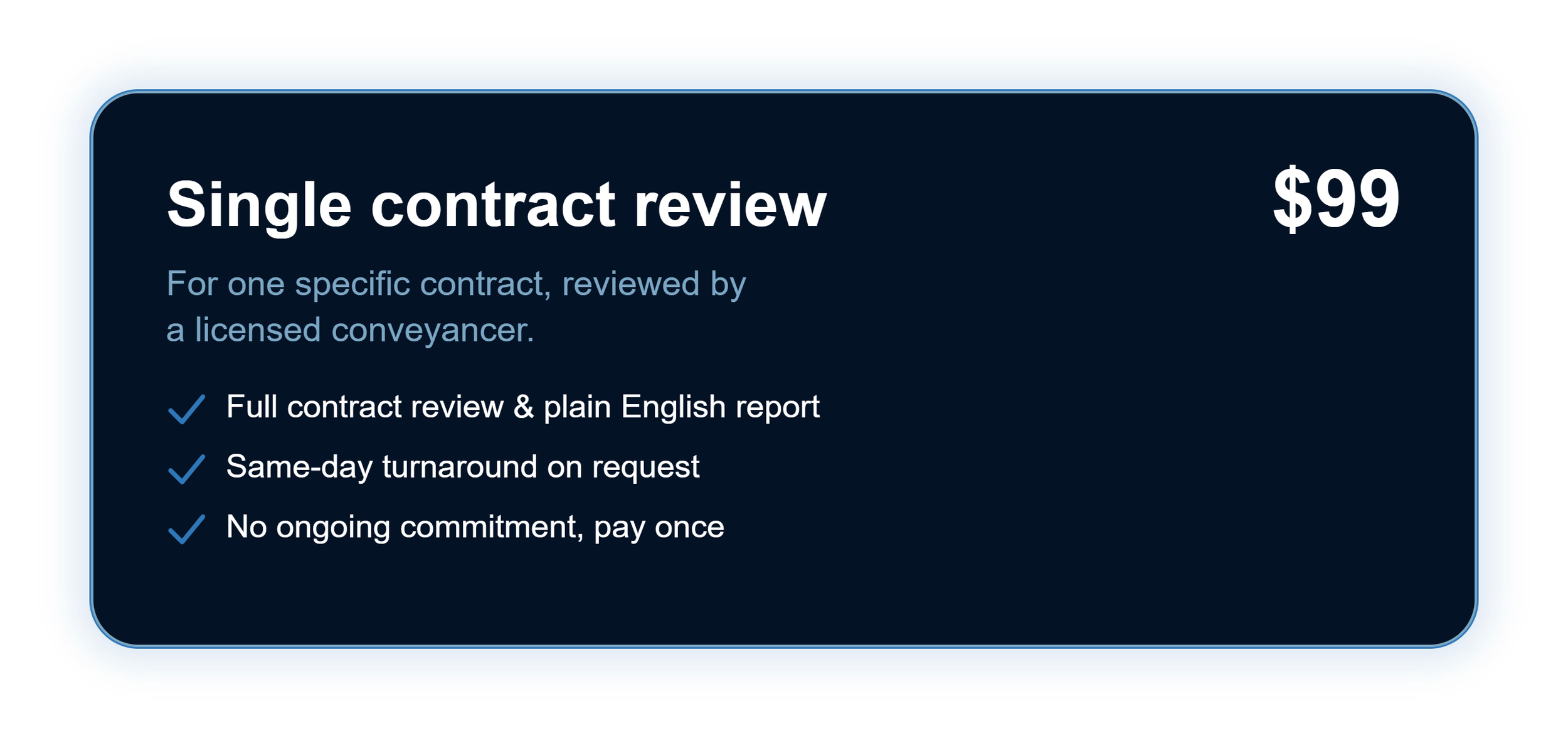 Single contract review