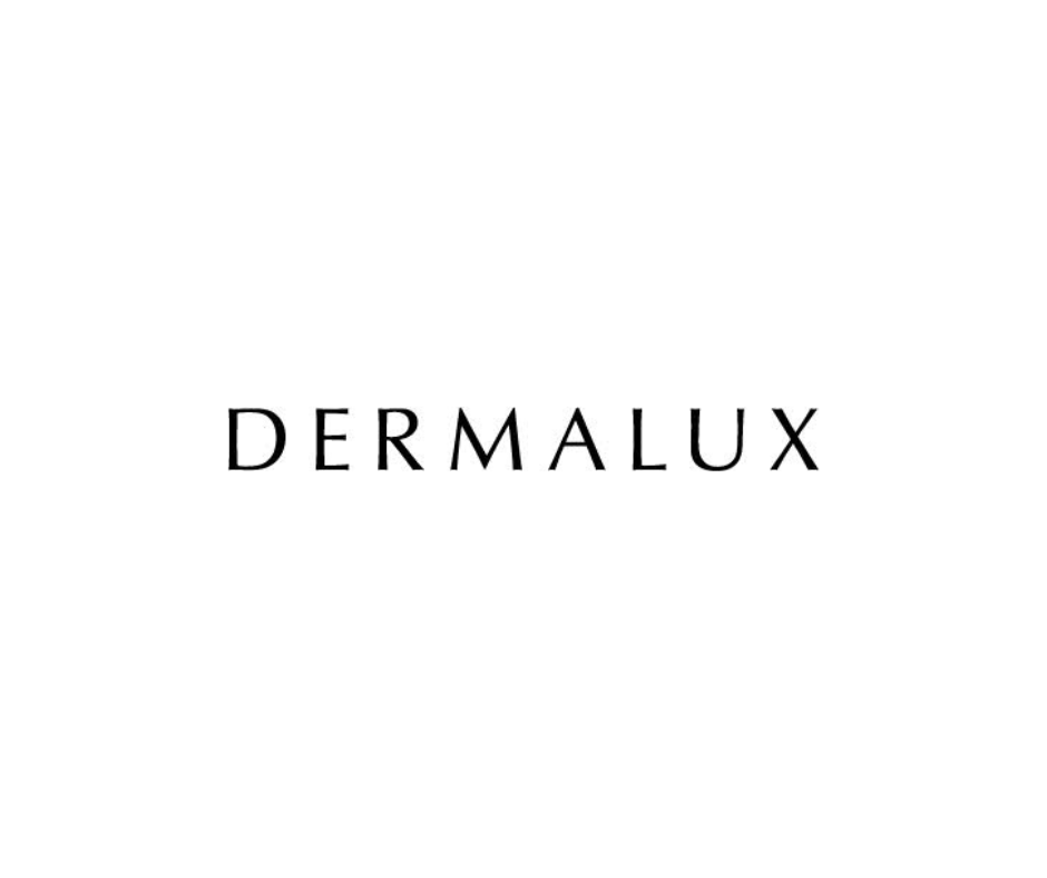White background with the word 'DERMALUX' in black text centered in the middle.