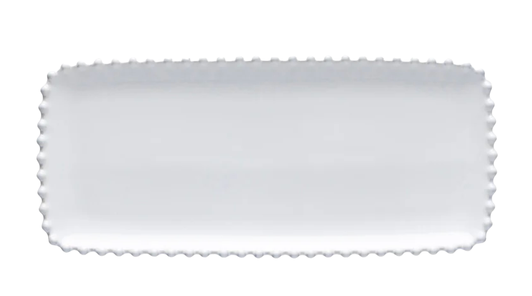White Rectangle Pearl Platter