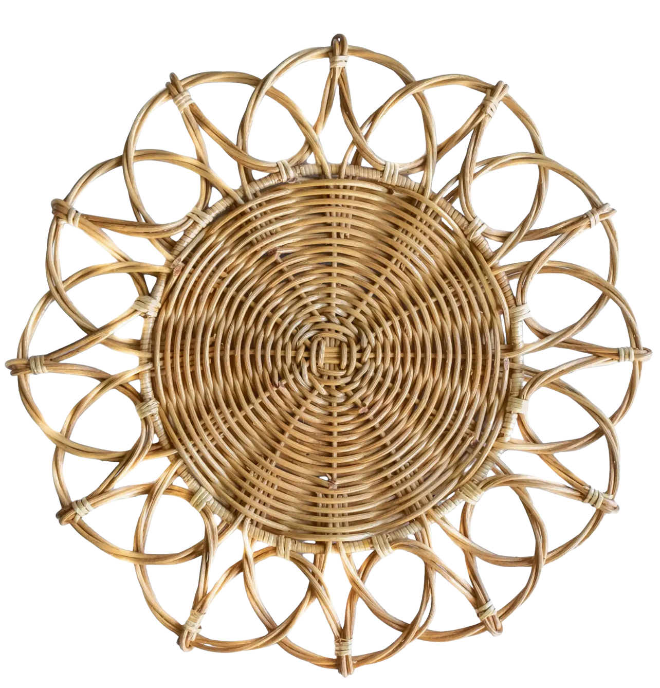 Floral Rattan Charger