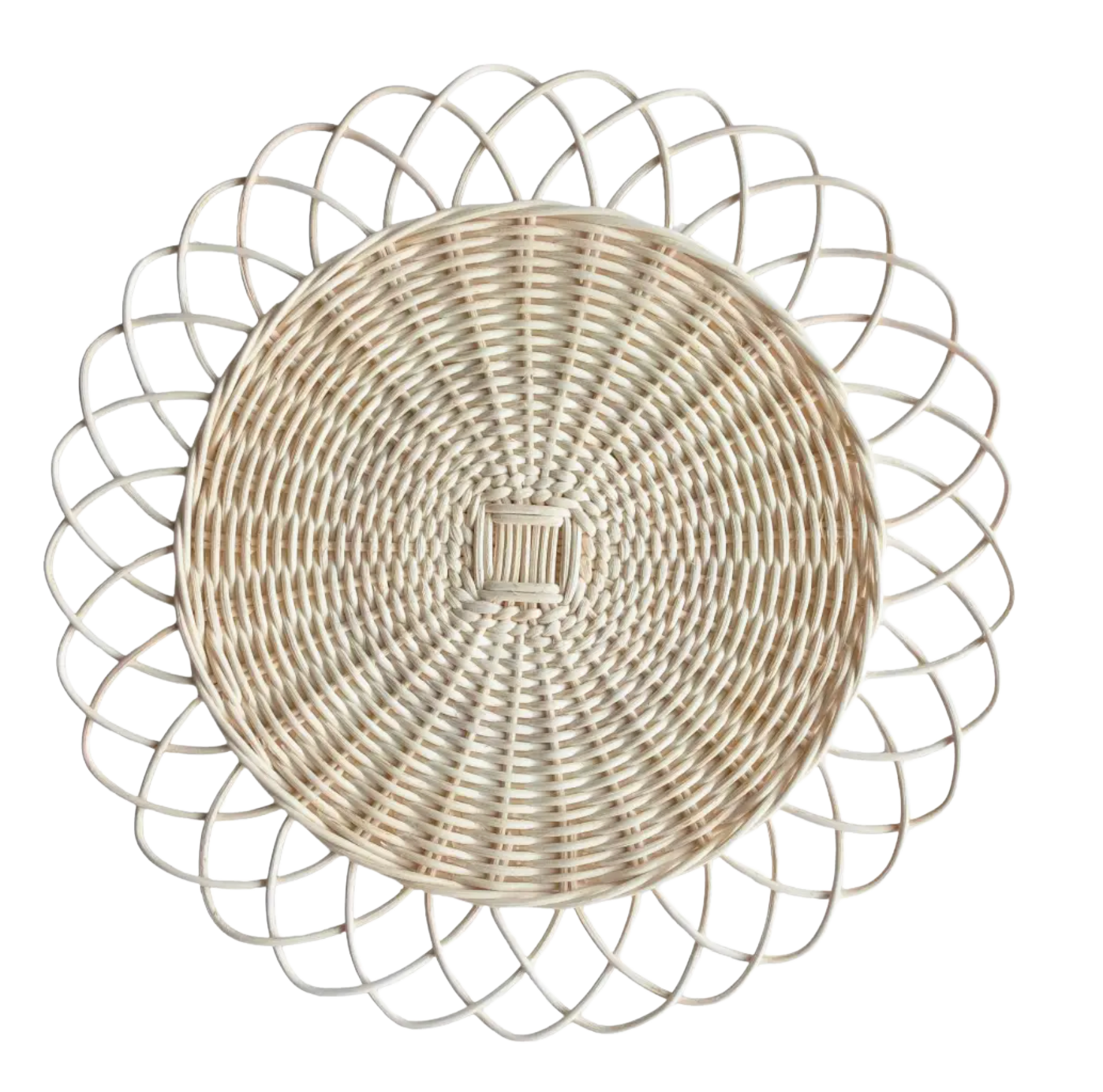 Flower Natural Rattan Charger