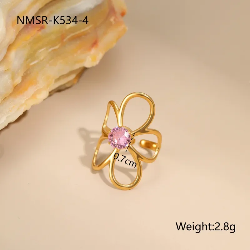 bague fleur reglable