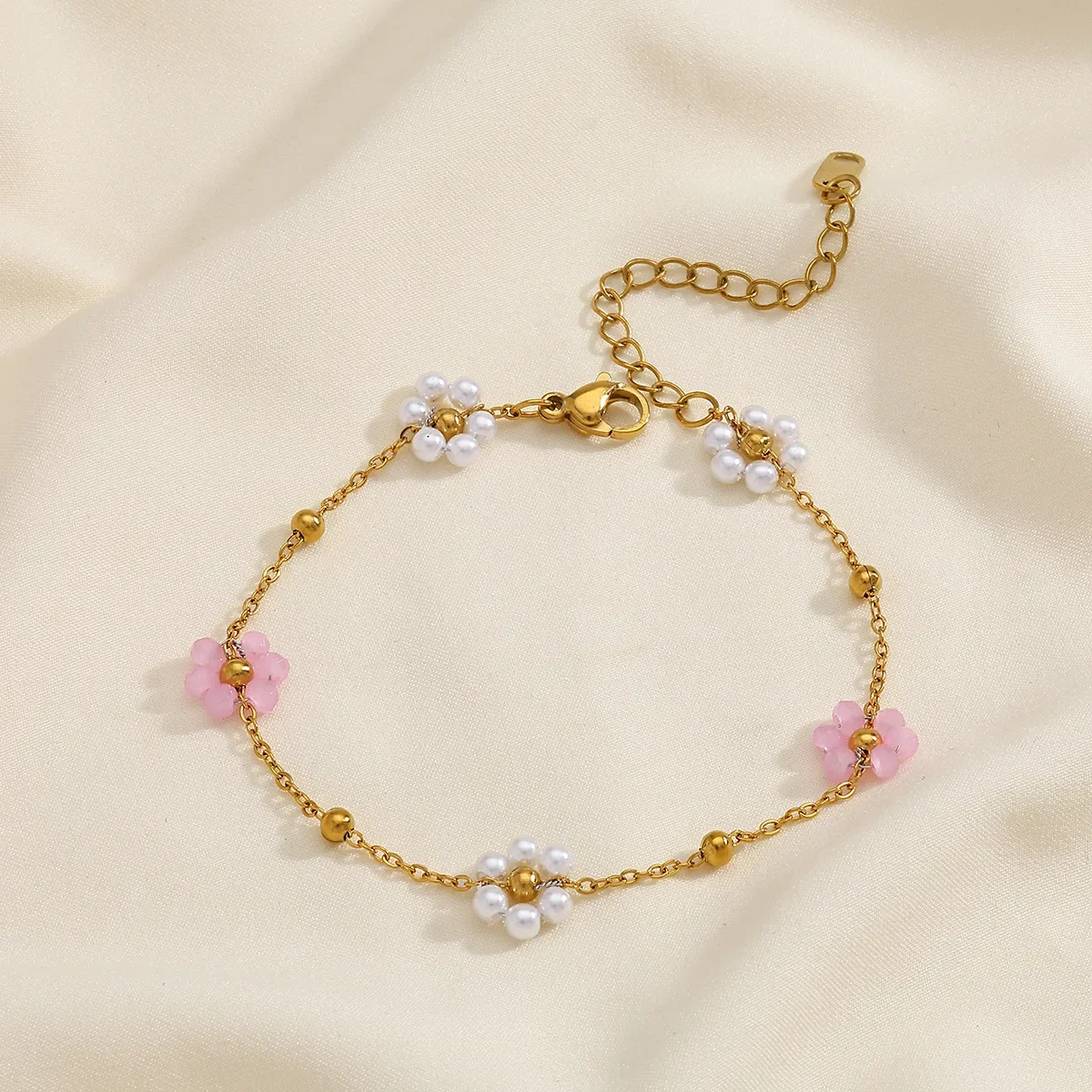 Bijoux-En-Gros-D-contract-e-l-gant-Mignon-Fleur-Acier-Inoxydable-304-Plaqu-Or-18K-Placage-Cha-ne-Maillons-Cubains-Bracelets-Collier-display-picture-12 n.webp