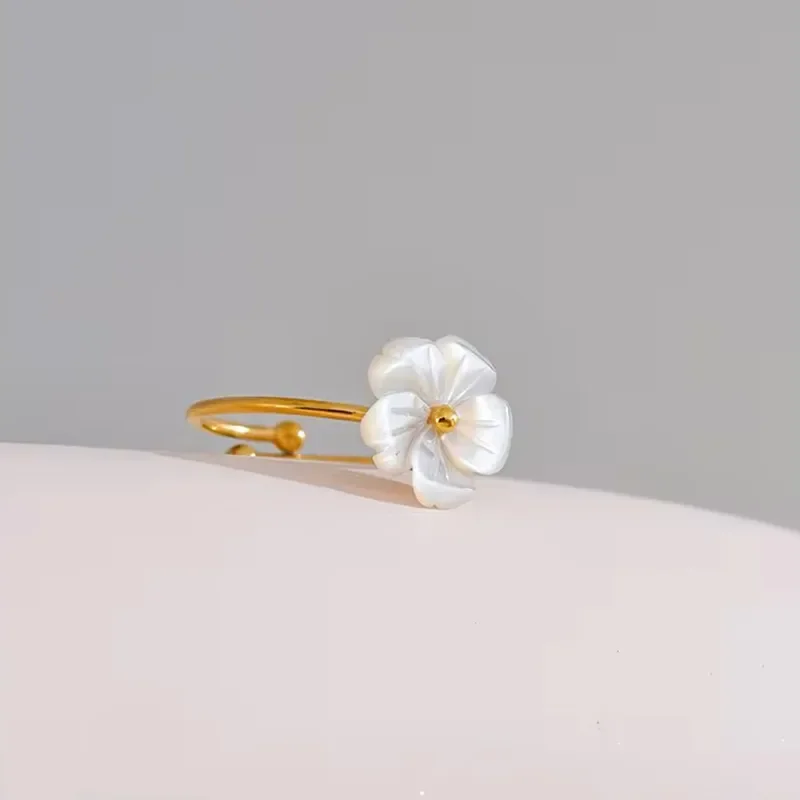 bague fleur reglable