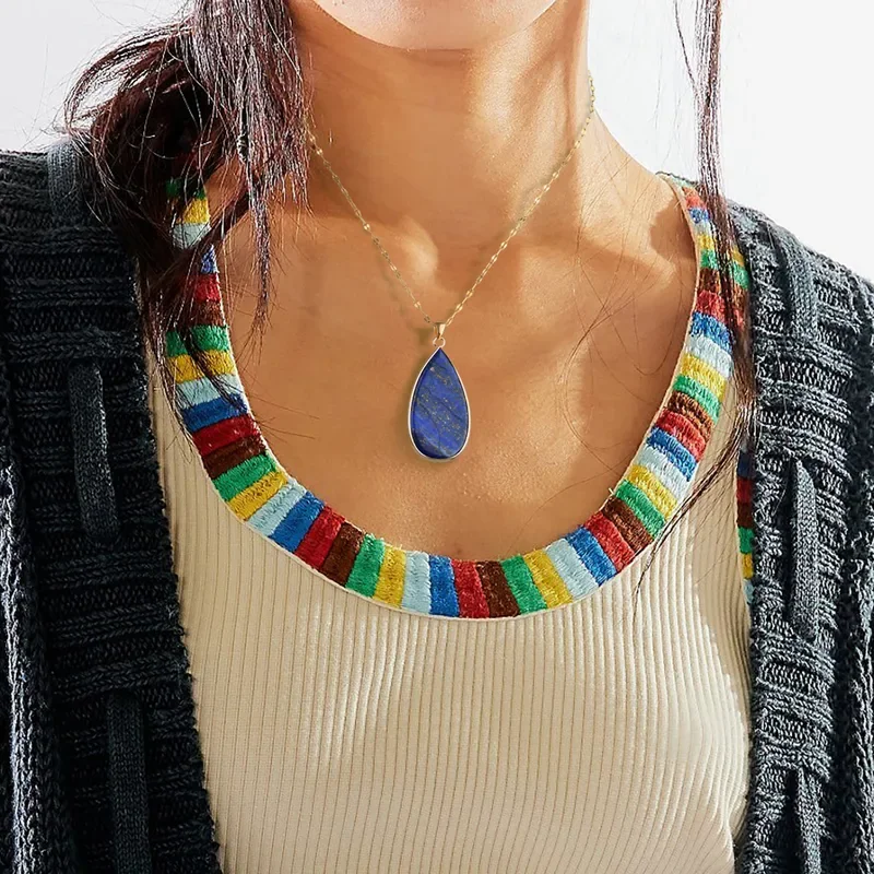 collier pierre naturelle lapis lazuli