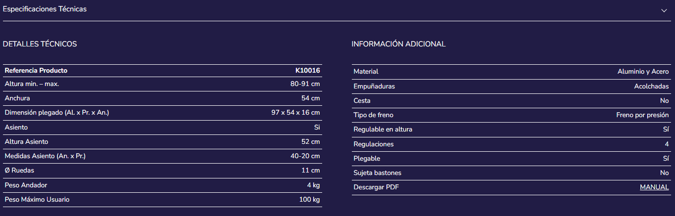 Andador Adultos con 2 Ruedas 2 taco