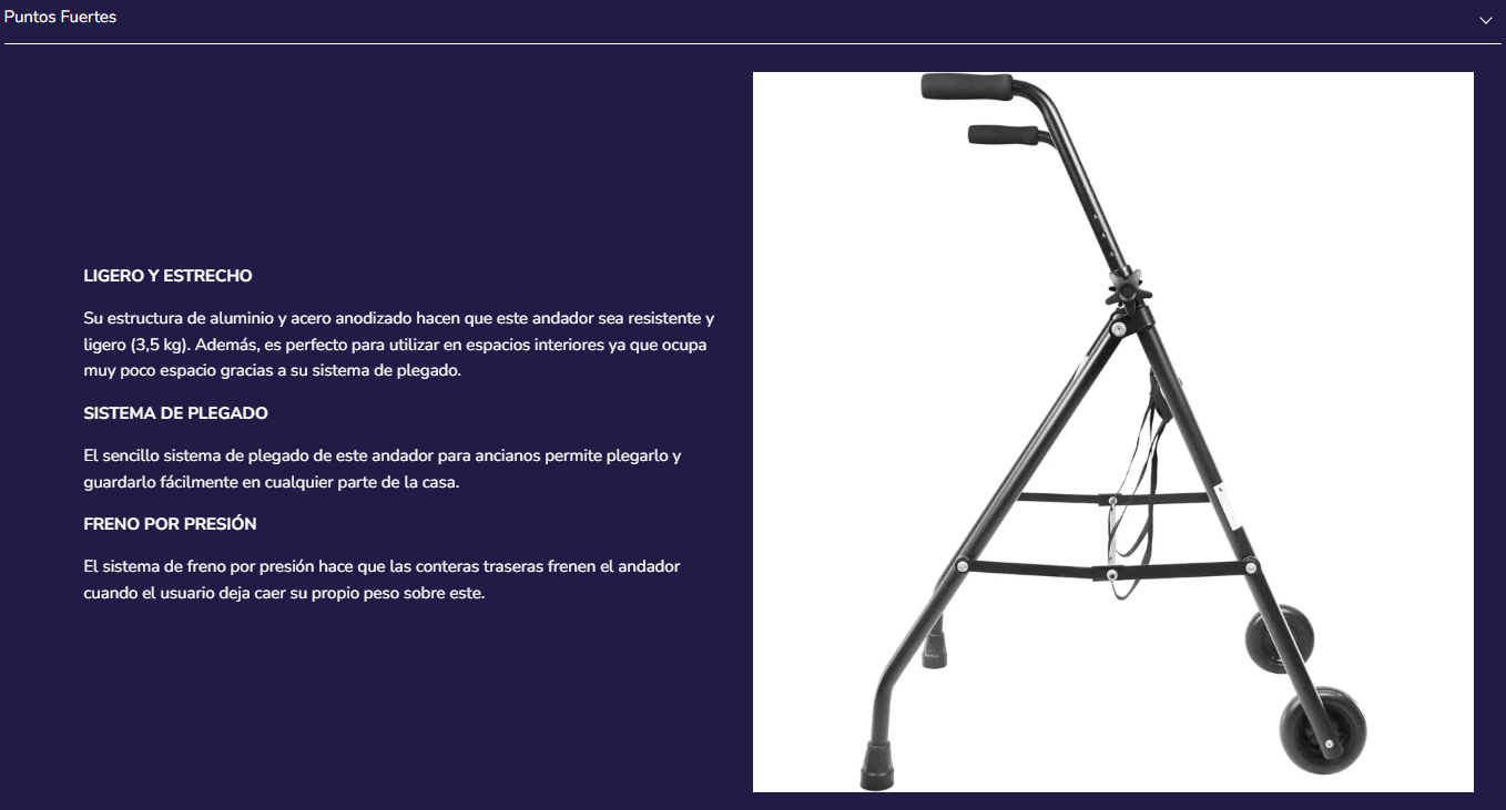 Andador para Adultos 2 Ruedas 2 taco, Andadores para Personas Mayores Ligero | PEPE | P10003