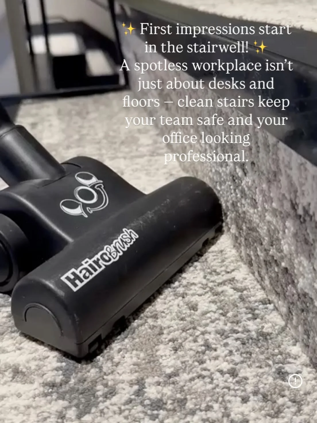 ✨ First impressions start in the stairwell! ✨
A spotless workplace isn&rsquo;t just about desks and floors &mdash; clean stairs keep your team safe and your office looking professional. 🧽🪜

✅ Professional deep cleaning
✅ Health &amp; safety focused