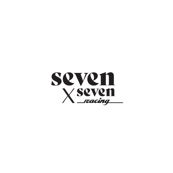 Black and white logo featuring the text "seven x seven caking" with decorative lines and a small star between the words.