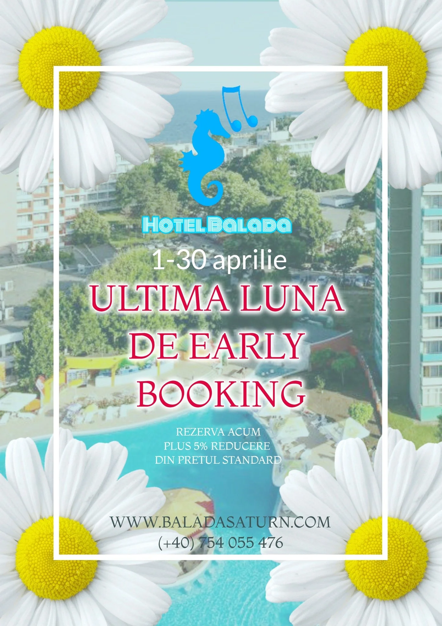 AM PRELUNGIT PERIOADA DE EARLY BOOKING! Te poti bucura de preturile noastre reduse pana la sfarsitul lunii Aprilie. Nu uita ca acestea rezervari trebuie achitate integral pana la sfarsitul perioadei de valabilitate (30 aprilie).

  AM PUBLICAT PRETUR