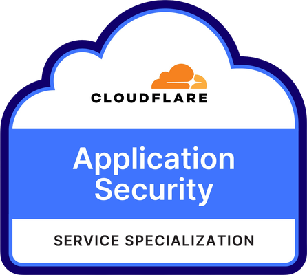 Cloudflare Application Security Service Specialization badge