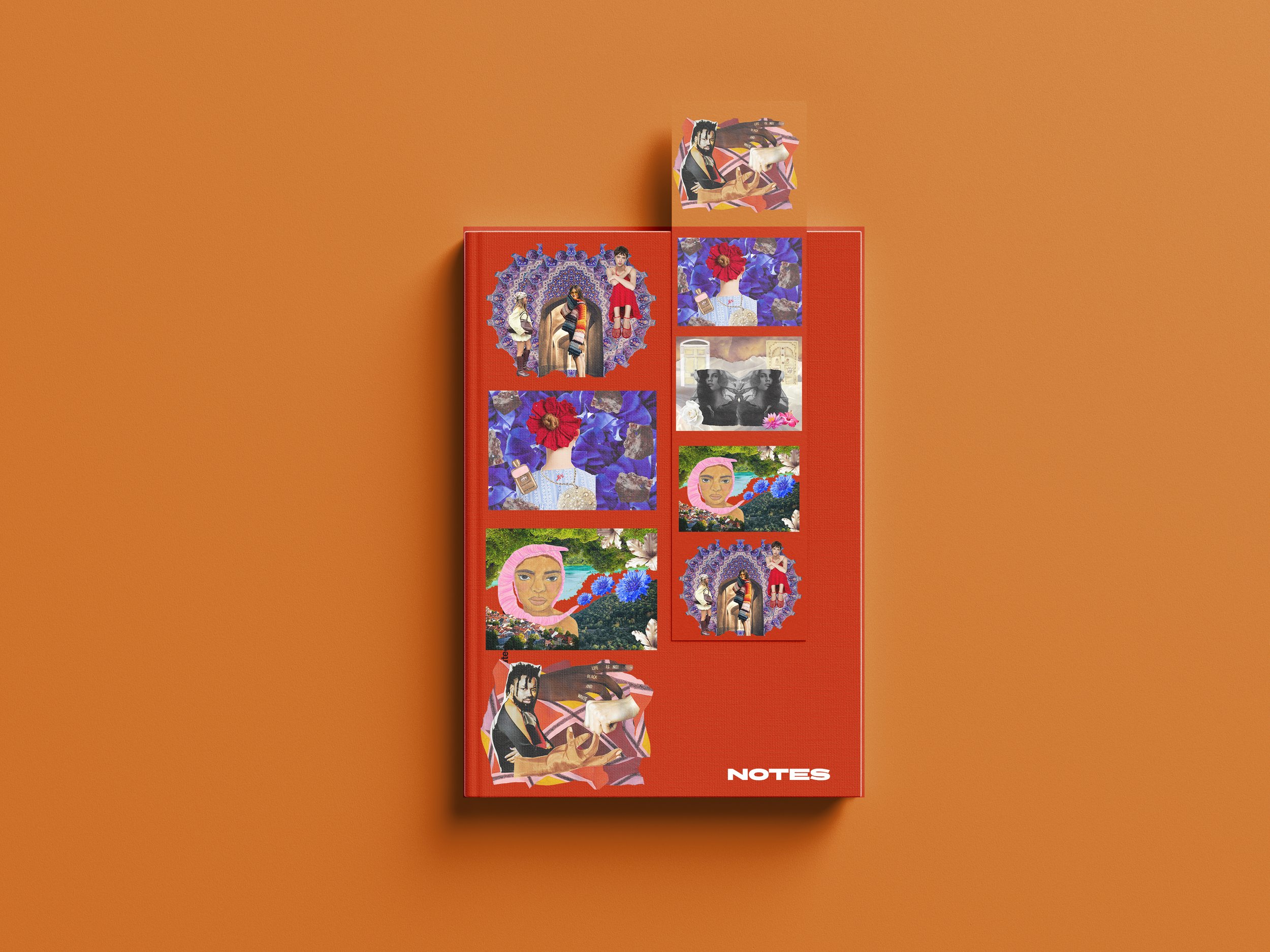 Notebook and bookmark keepsake mock-up.