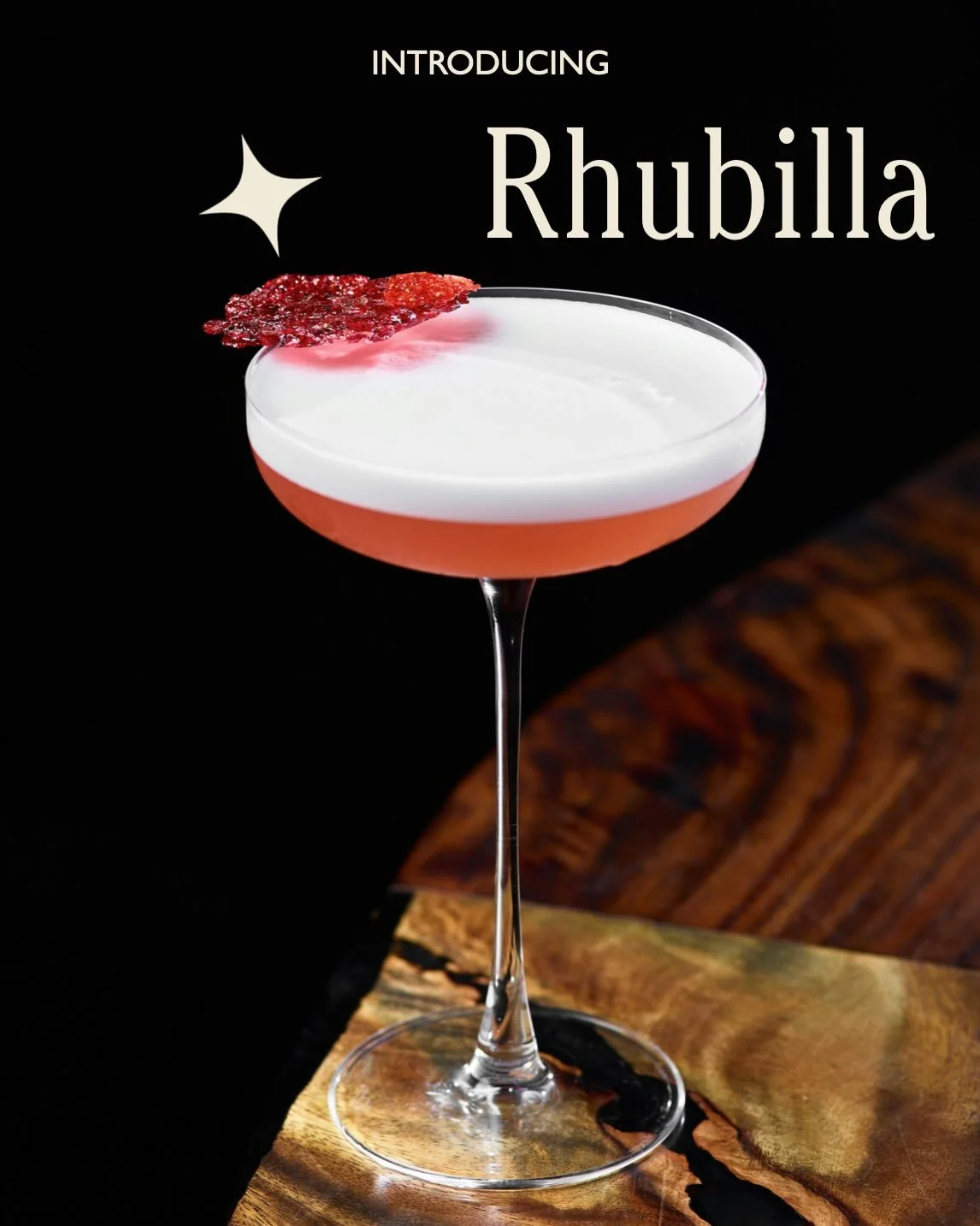 Introducing the Rhubilla.

Rhubarb and vanilla. One of those combinations that feels as though it was always meant to be together, so we thought we&rsquo;d put it in a glass.

English gin, Auberon, dry vermouth and a touch of vanilla cordial, topped 